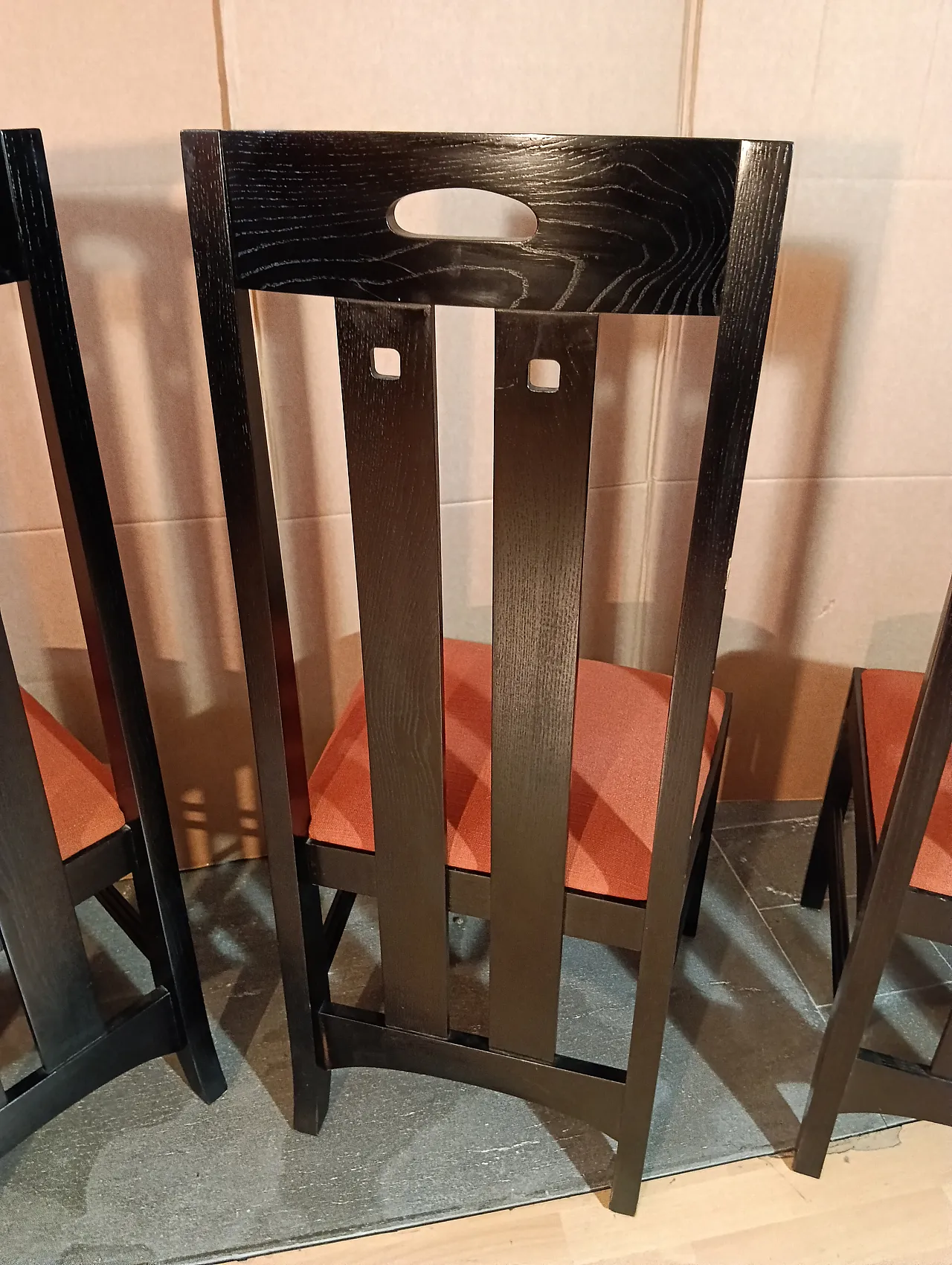 4 834 chairs in Rust by Charles R. Mackintosh for Alivar, 1990s 123