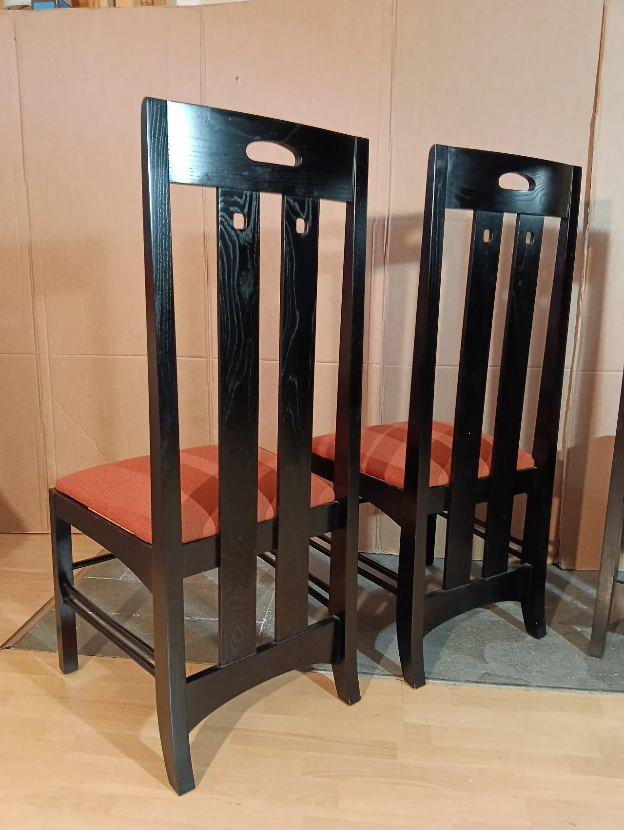 4 834 chairs in Rust by Charles R. Mackintosh for Alivar, 1990s 125