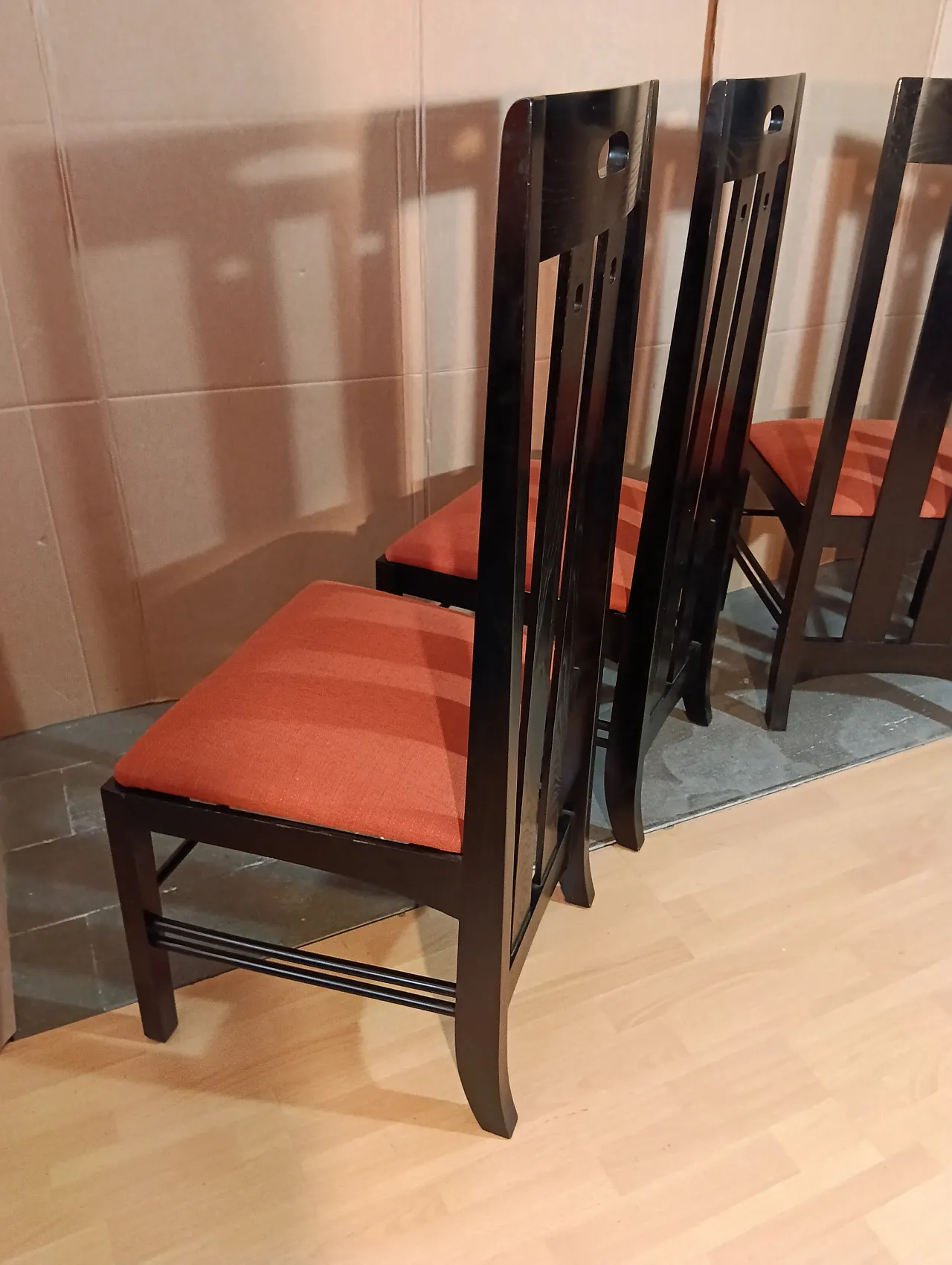 4 834 chairs in Rust by Charles R. Mackintosh for Alivar, 1990s 132