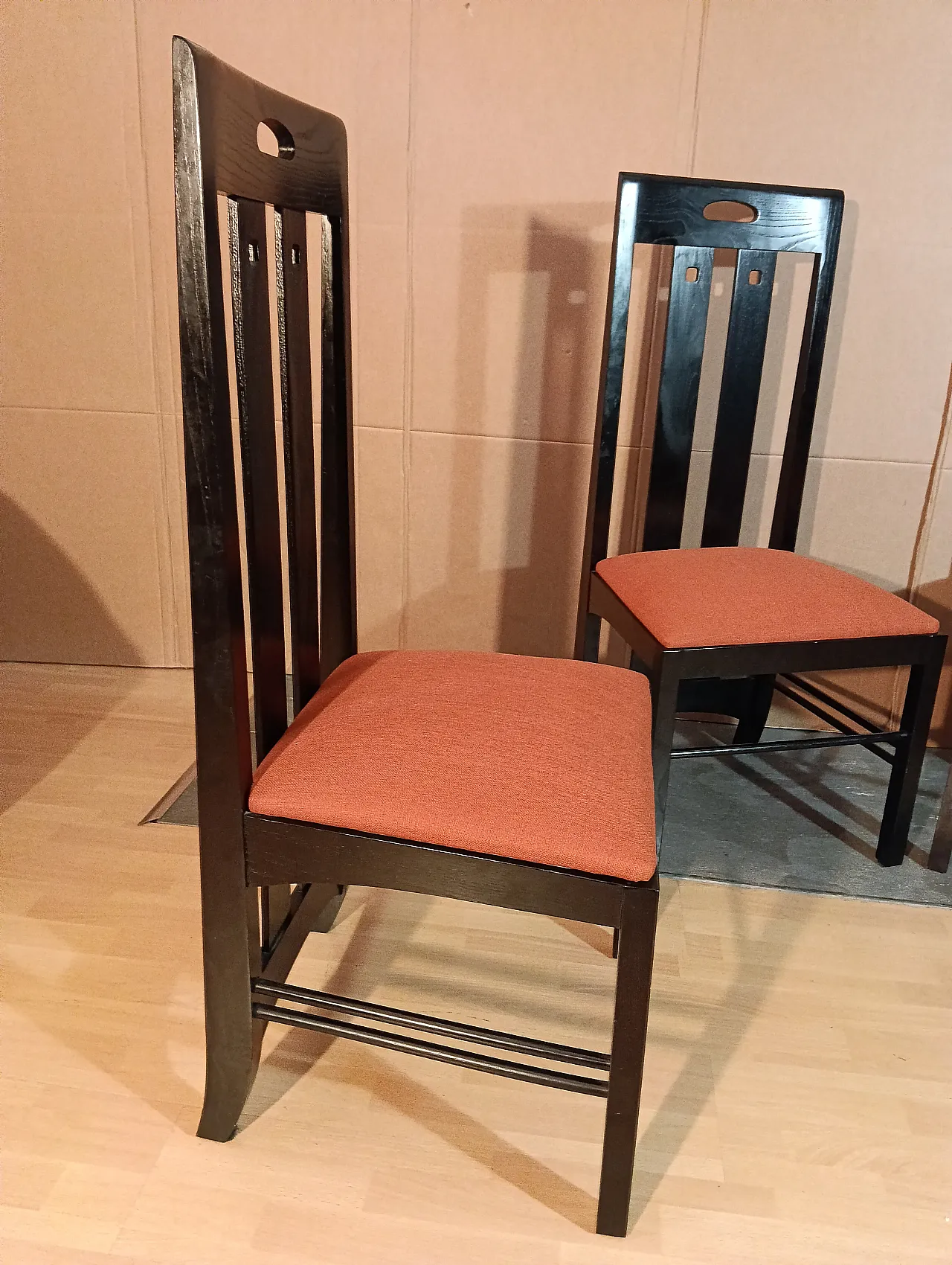 4 834 chairs in Rust by Charles R. Mackintosh for Alivar, 1990s 138