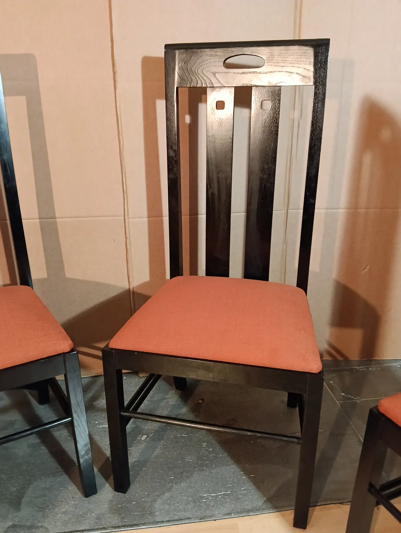 4 834 chairs in Rust by Charles R. Mackintosh for Alivar, 1990s 140