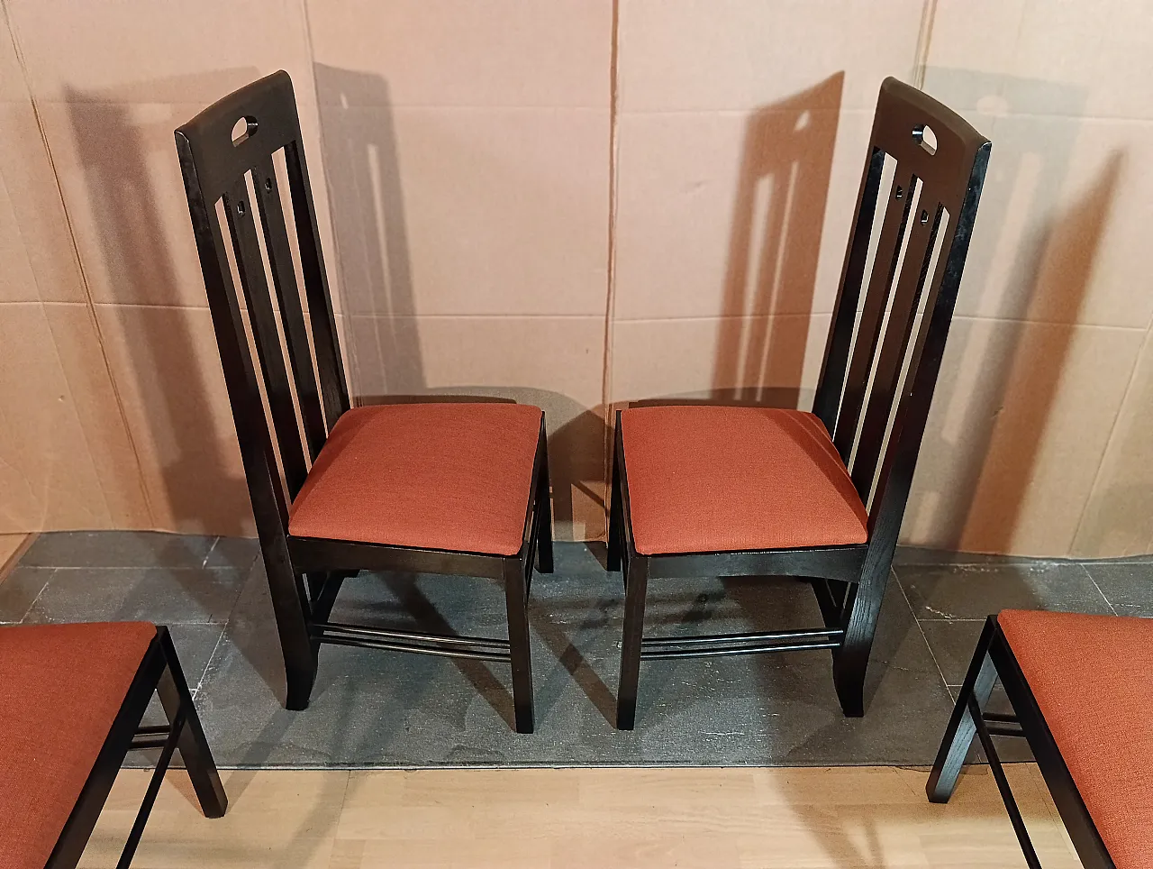 4 834 chairs in Rust by Charles R. Mackintosh for Alivar, 1990s 158