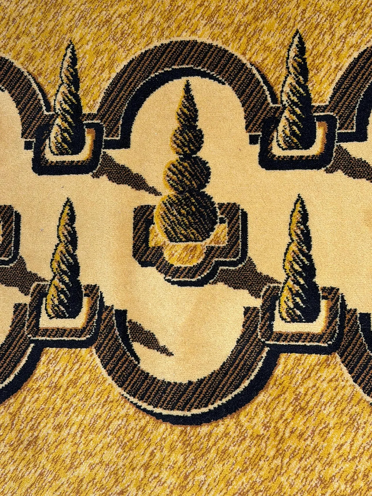 Fornasetti tappeto surrealista Giardini all'italiana giallo nero, '900 6