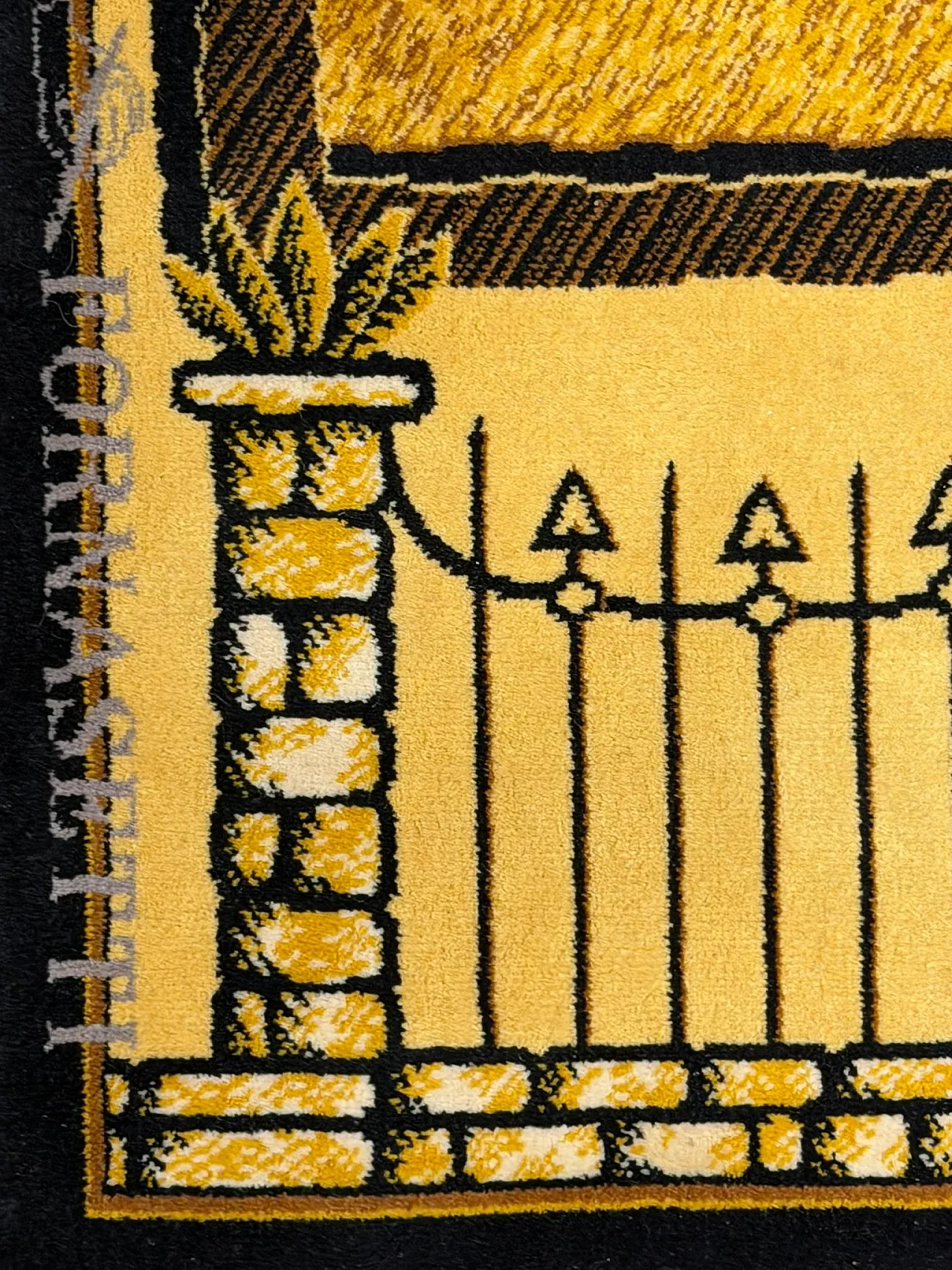 Fornasetti tappeto surrealista Giardini all'italiana giallo nero, '900 8
