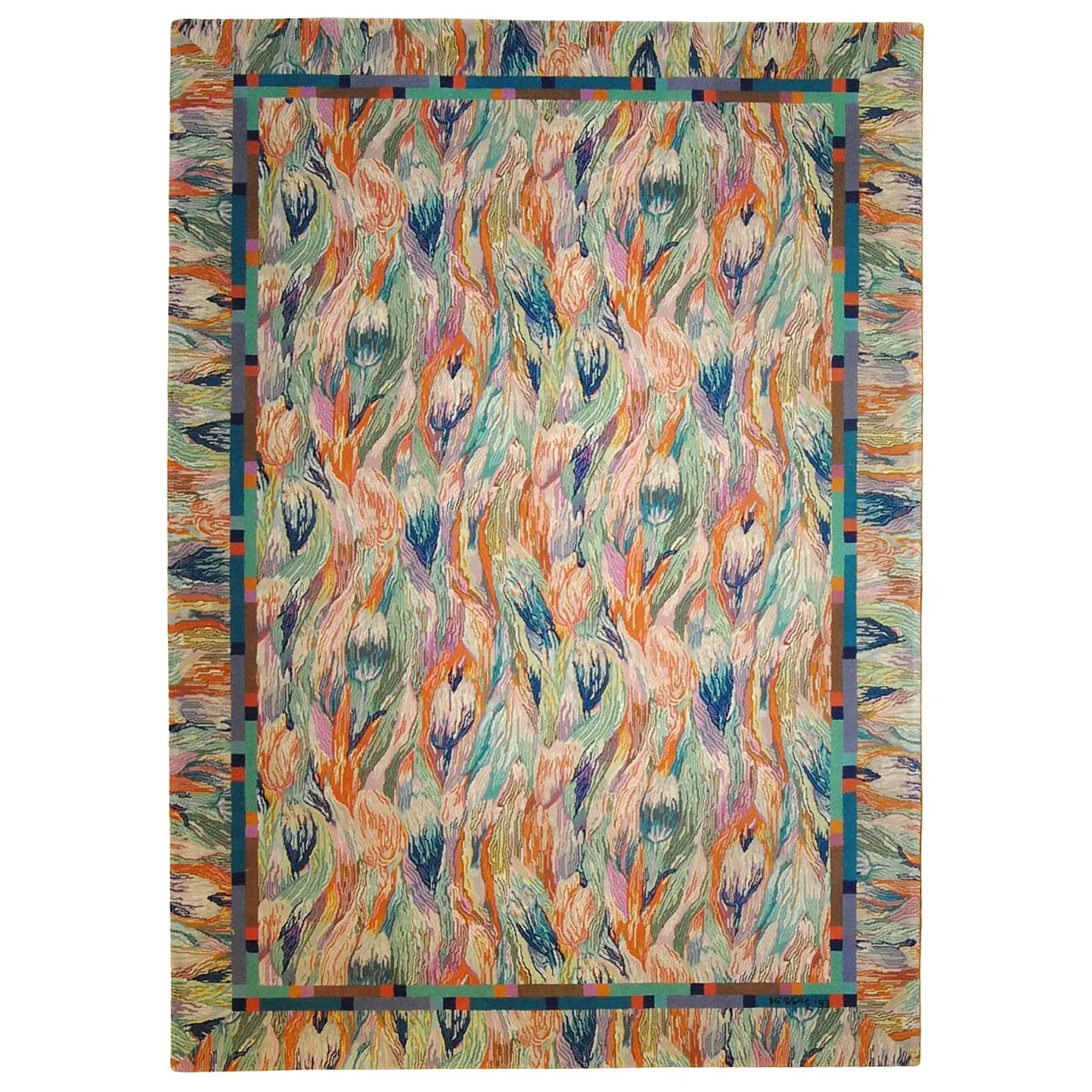 Handmade rug by Missoni, decor Tulip, 1990s 1