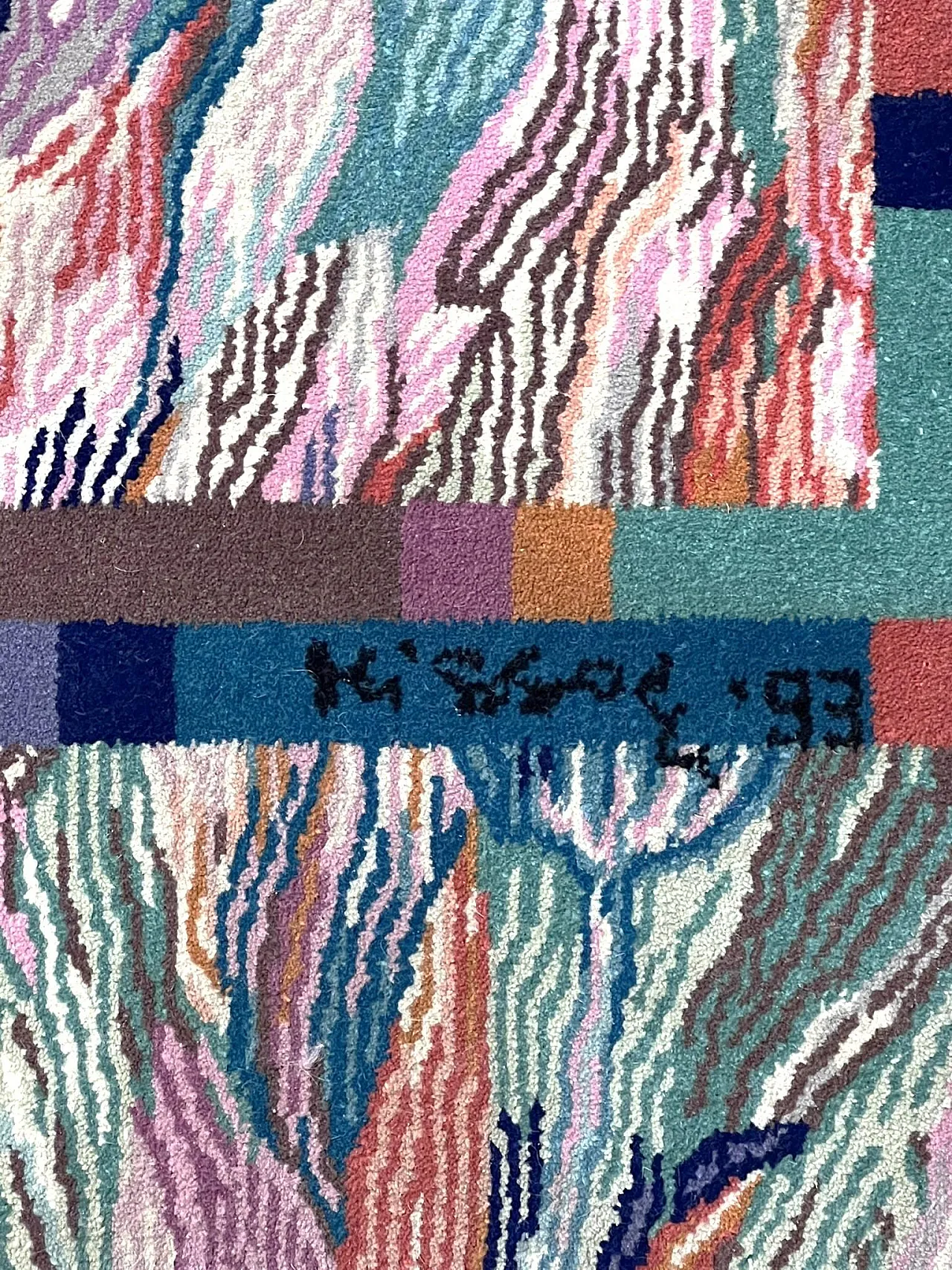 Handmade rug by Missoni, decor Tulip, 1990s 2