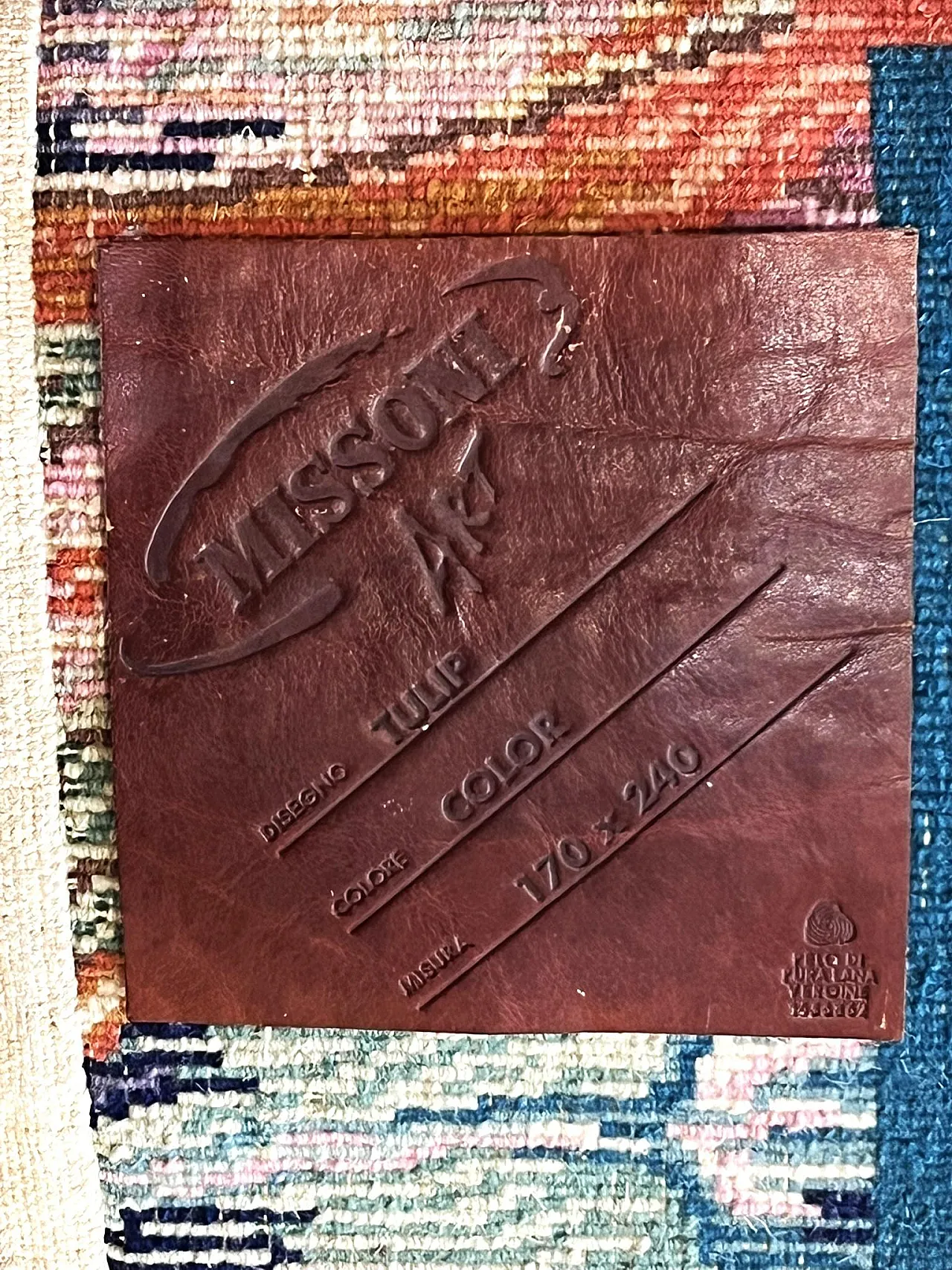 Handmade rug by Missoni, decor Tulip, 1990s 12