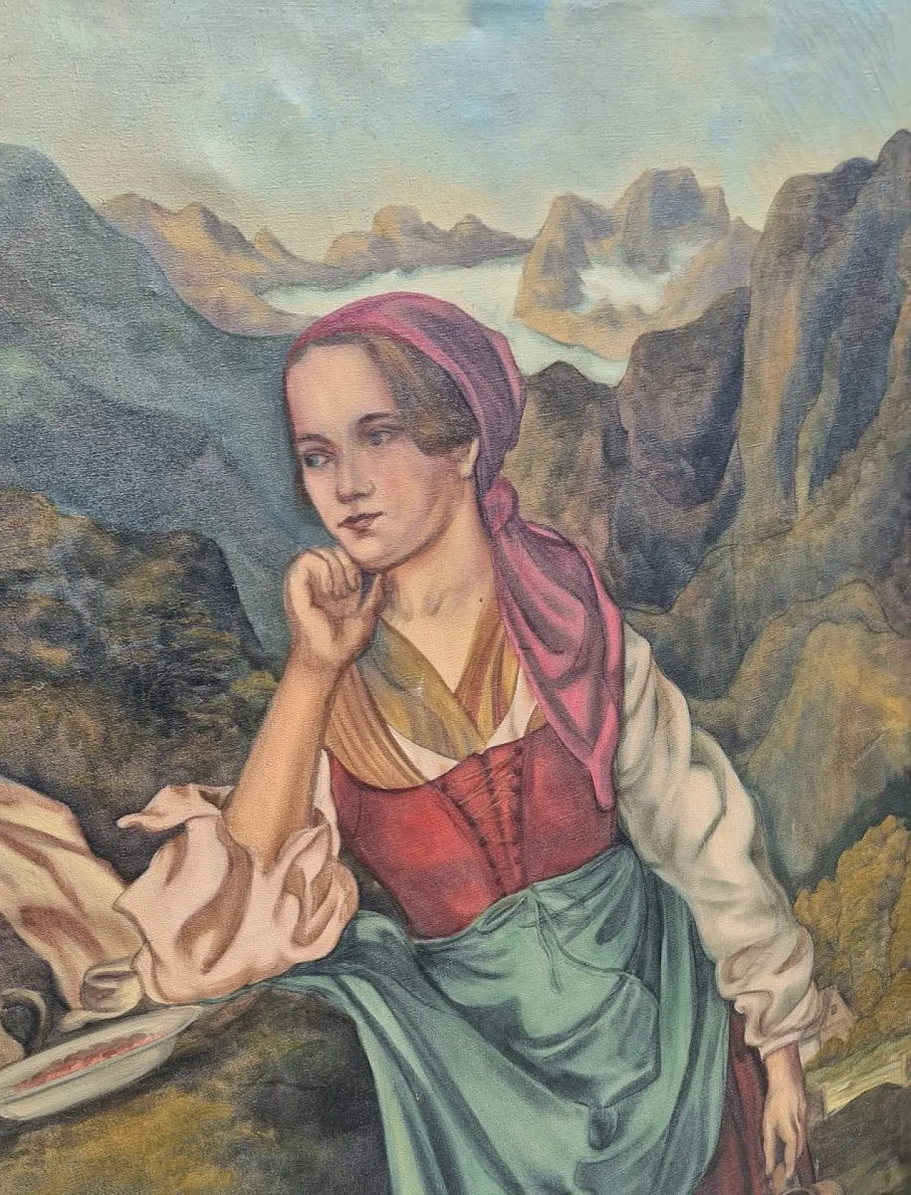 Genre Scene of Lady, Munich School, Oil on Canvas, late 19th Century 3