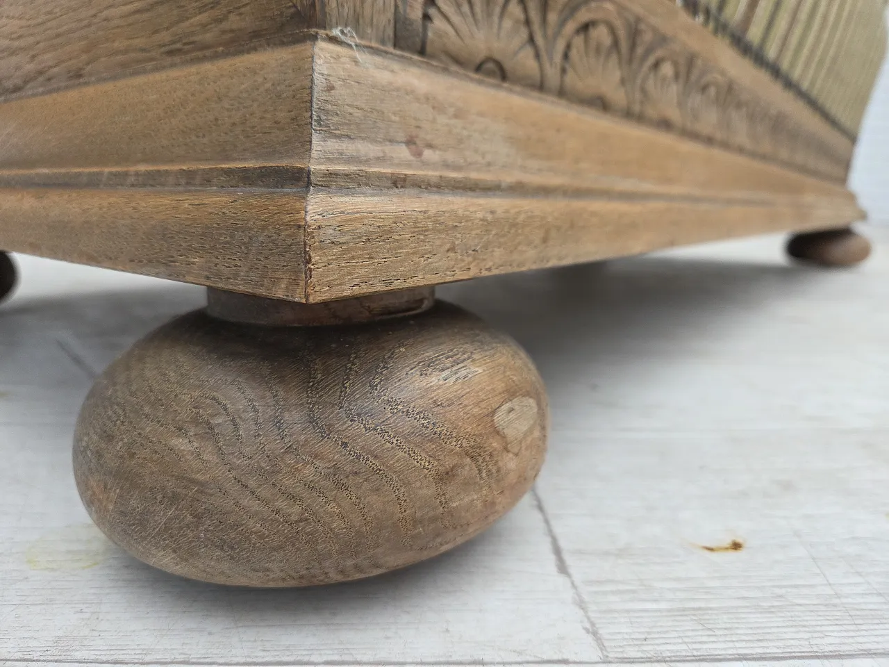 Danish 2-seater sofa striped green wool, 1950s 7