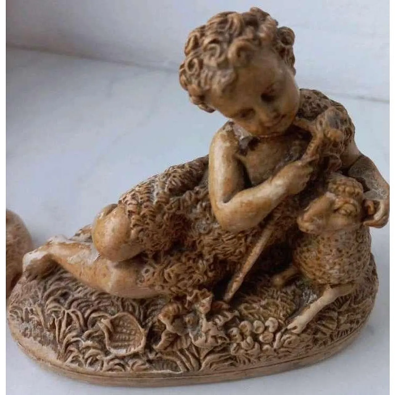 Pair of Pastoral Shepherd Figurines, Terracotta Patinated, 19th c. 4