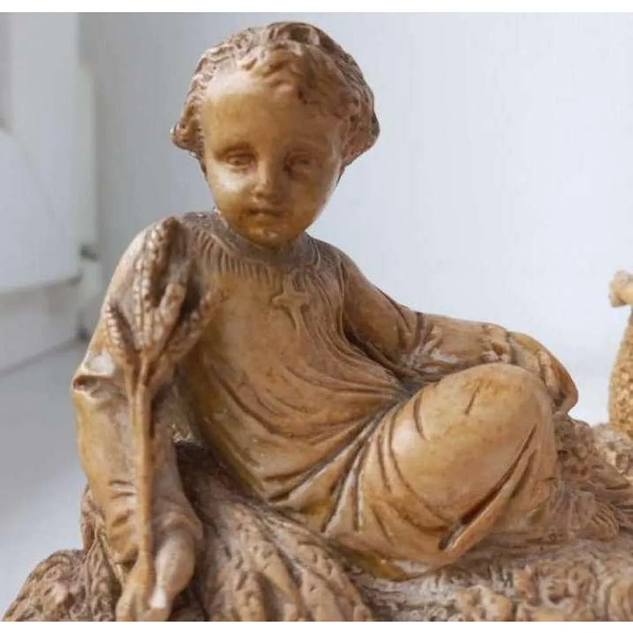 Pair of Pastoral Shepherd Figurines, Terracotta Patinated, 19th c. 5