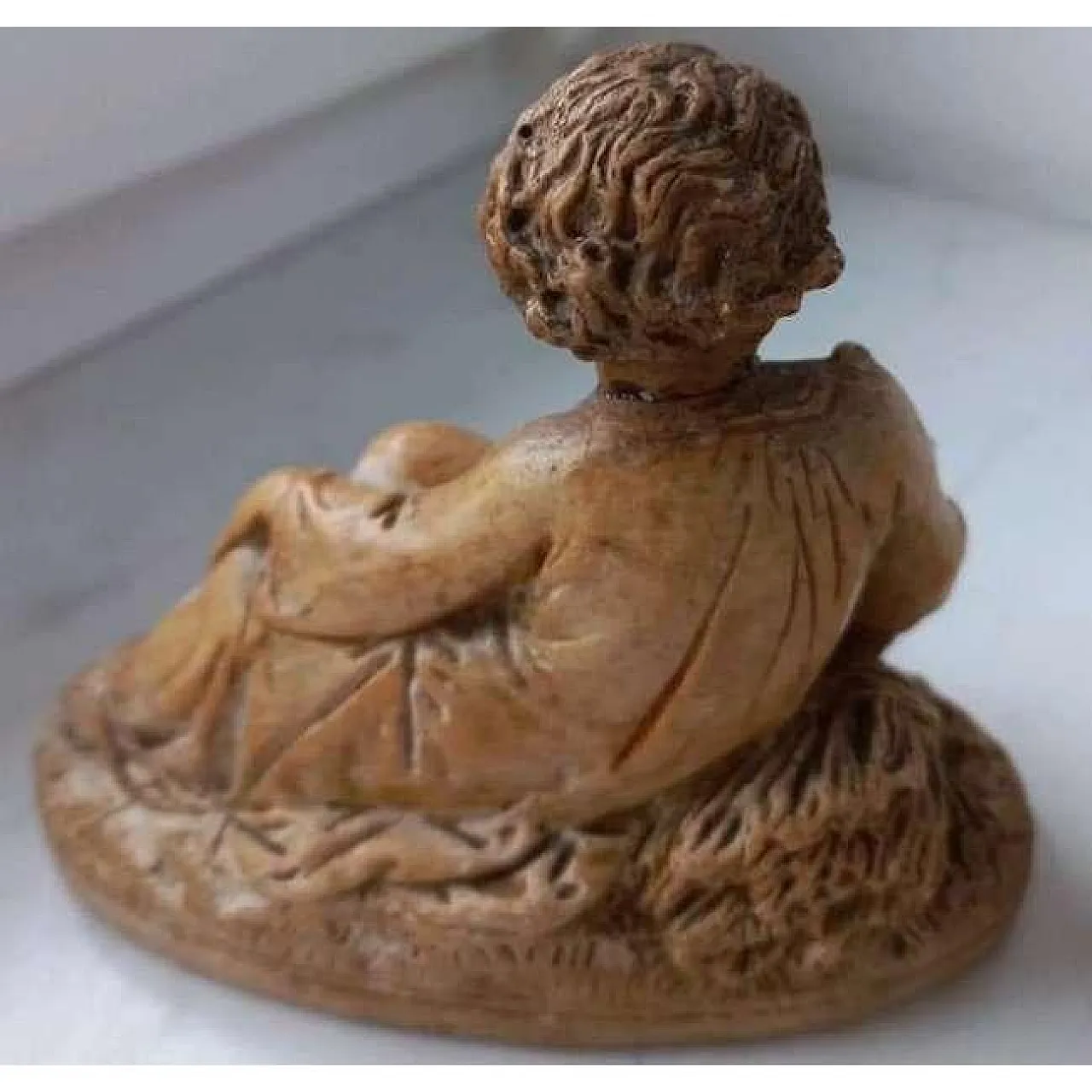 Pair of Pastoral Shepherd Figurines, Terracotta Patinated, 19th c. 7