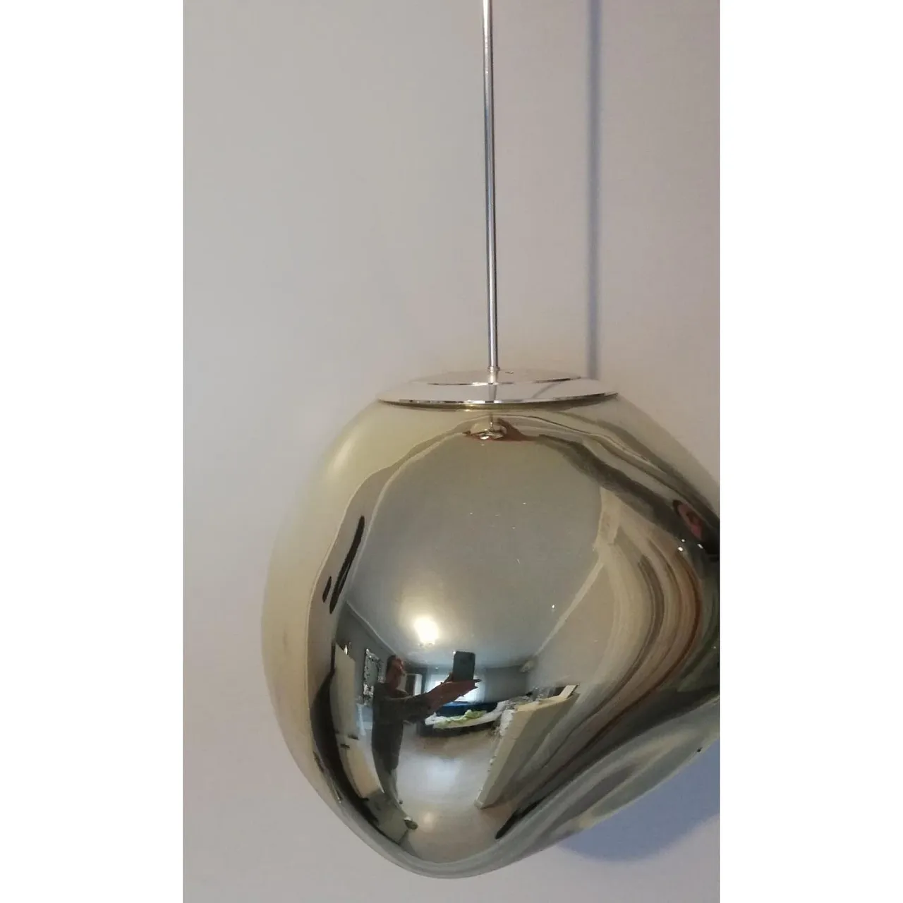 Mirrored Chrome Pendant Lamp by Tom Dixon, 80s 4