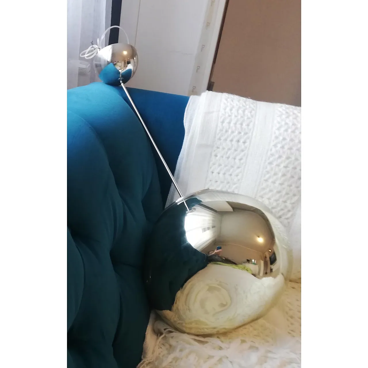 Mirrored Chrome Pendant Lamp by Tom Dixon, 80s 5