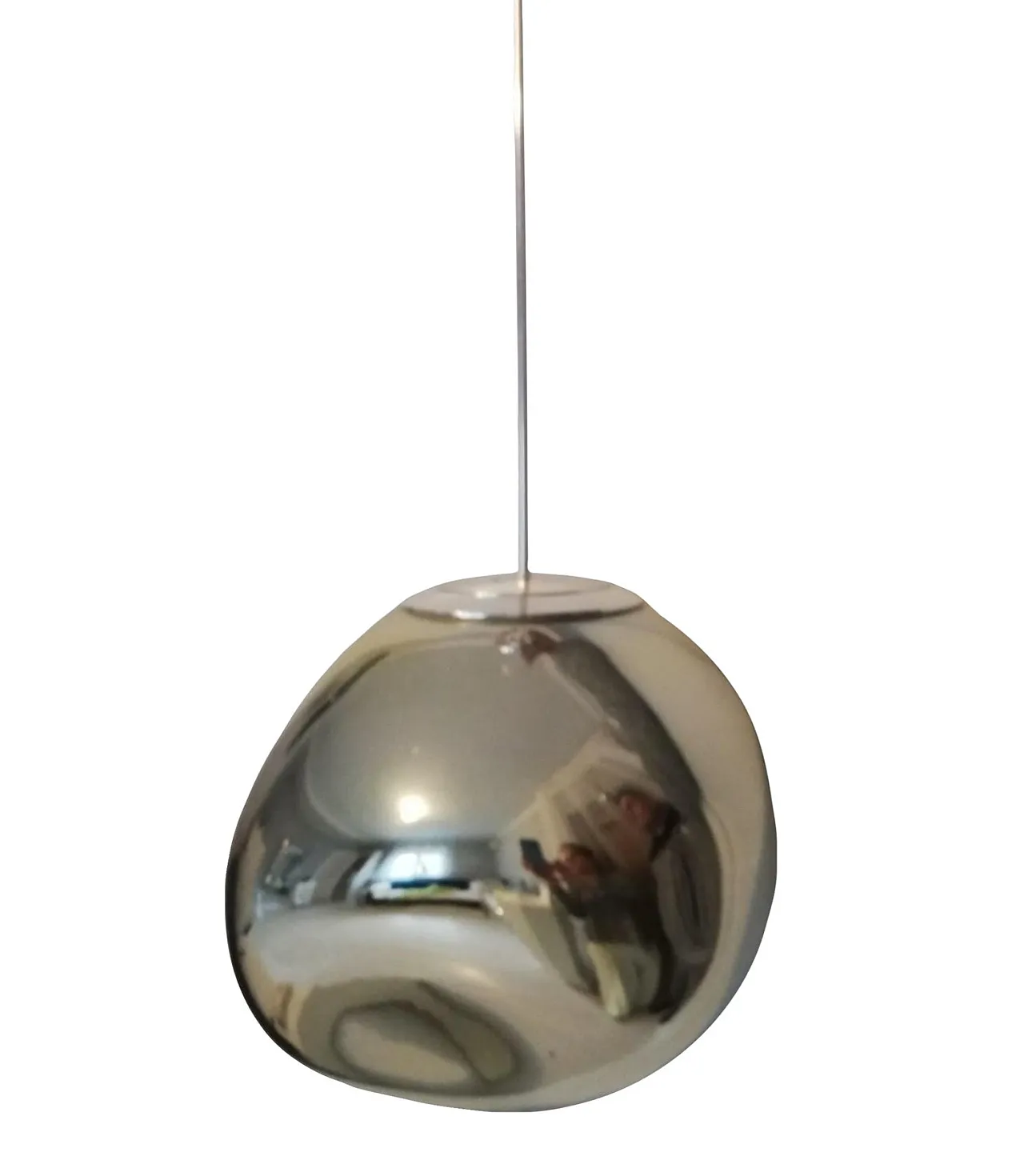 Mirrored Chrome Pendant Lamp by Tom Dixon, 80s 6