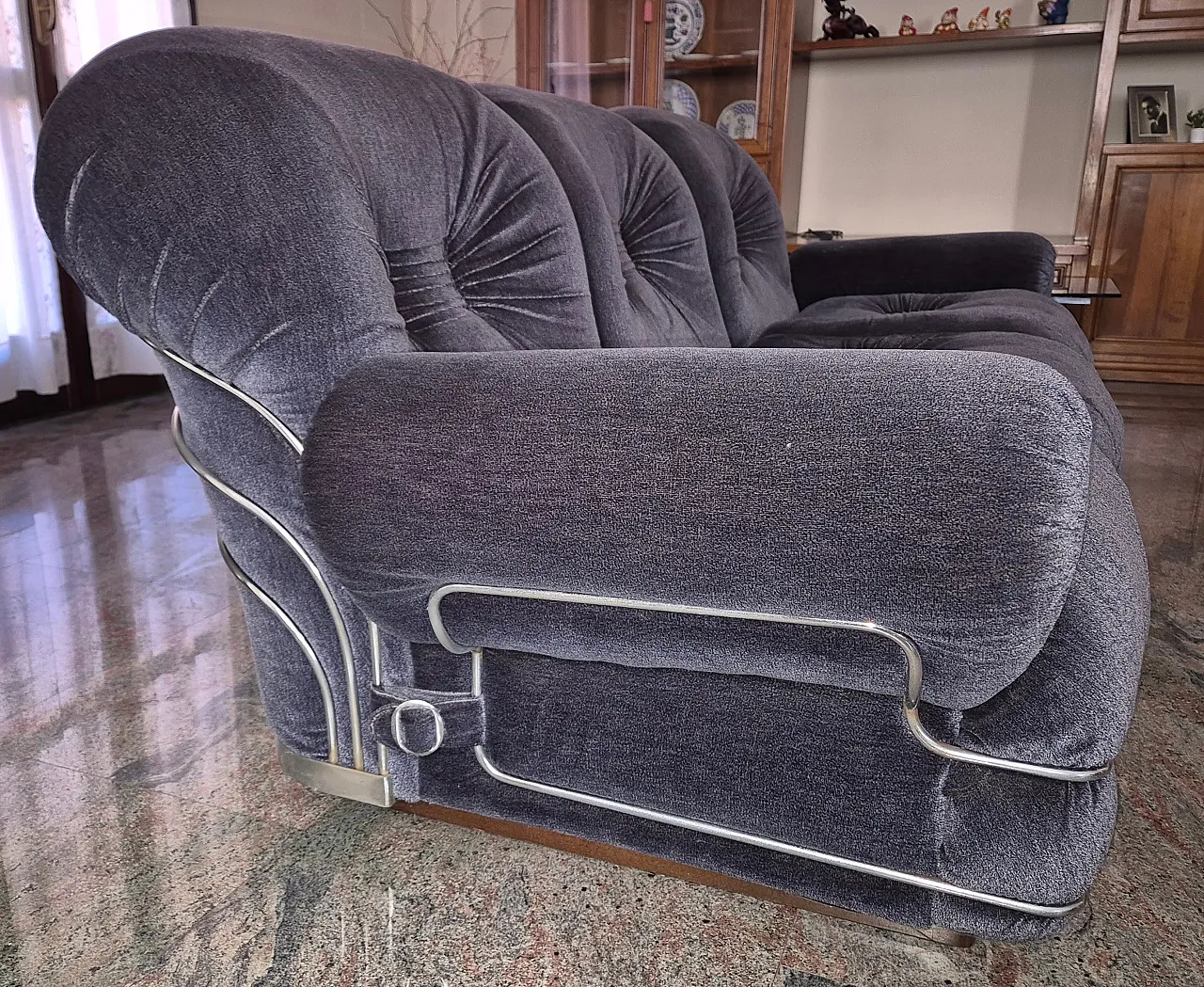 Salotto Space Age Divano 3 Posti e 2 Poltrone, anni '70 3