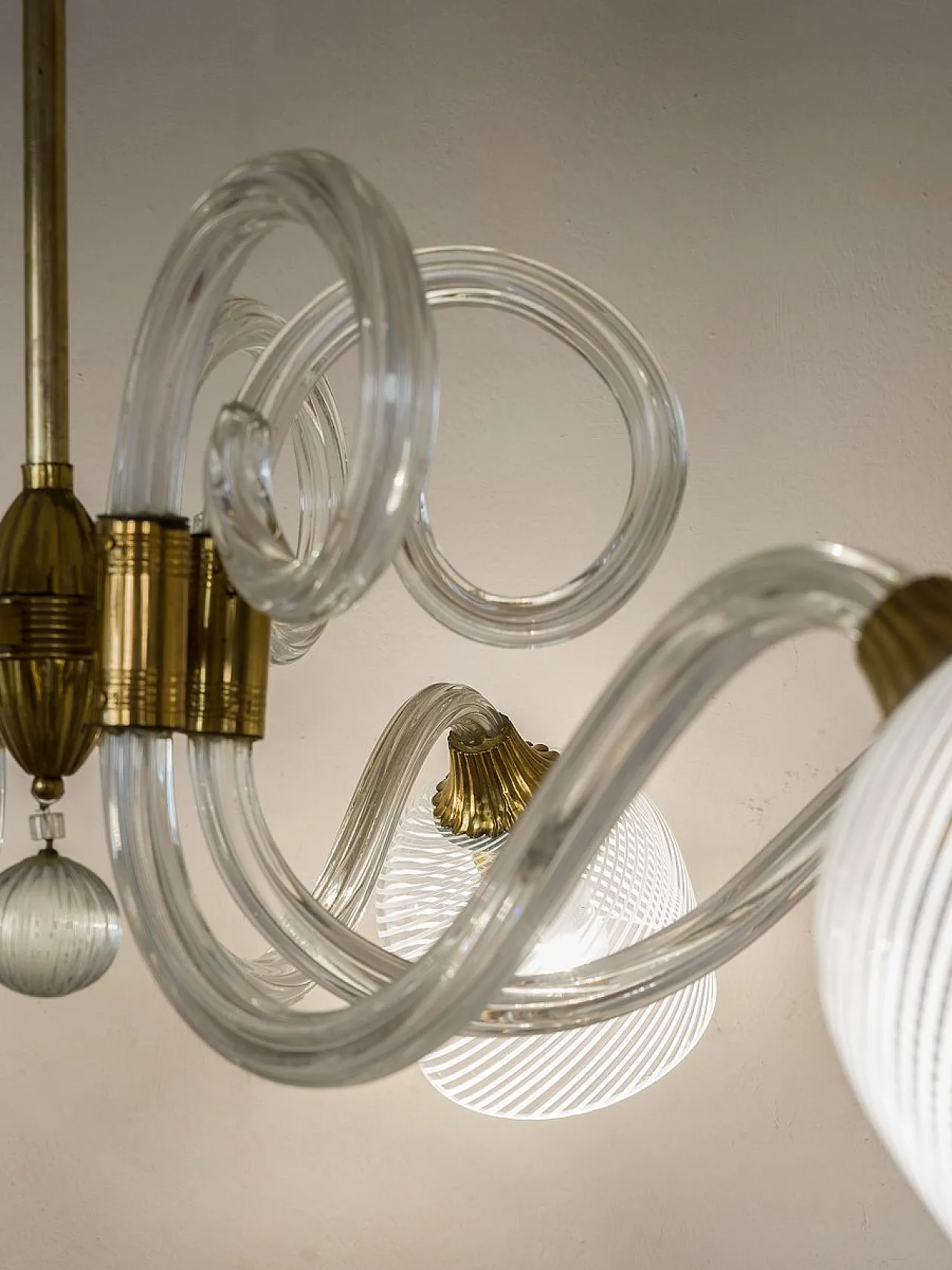 Lampadario in vetro di Murano soffiato di Ercole Barovier, anni '30 6