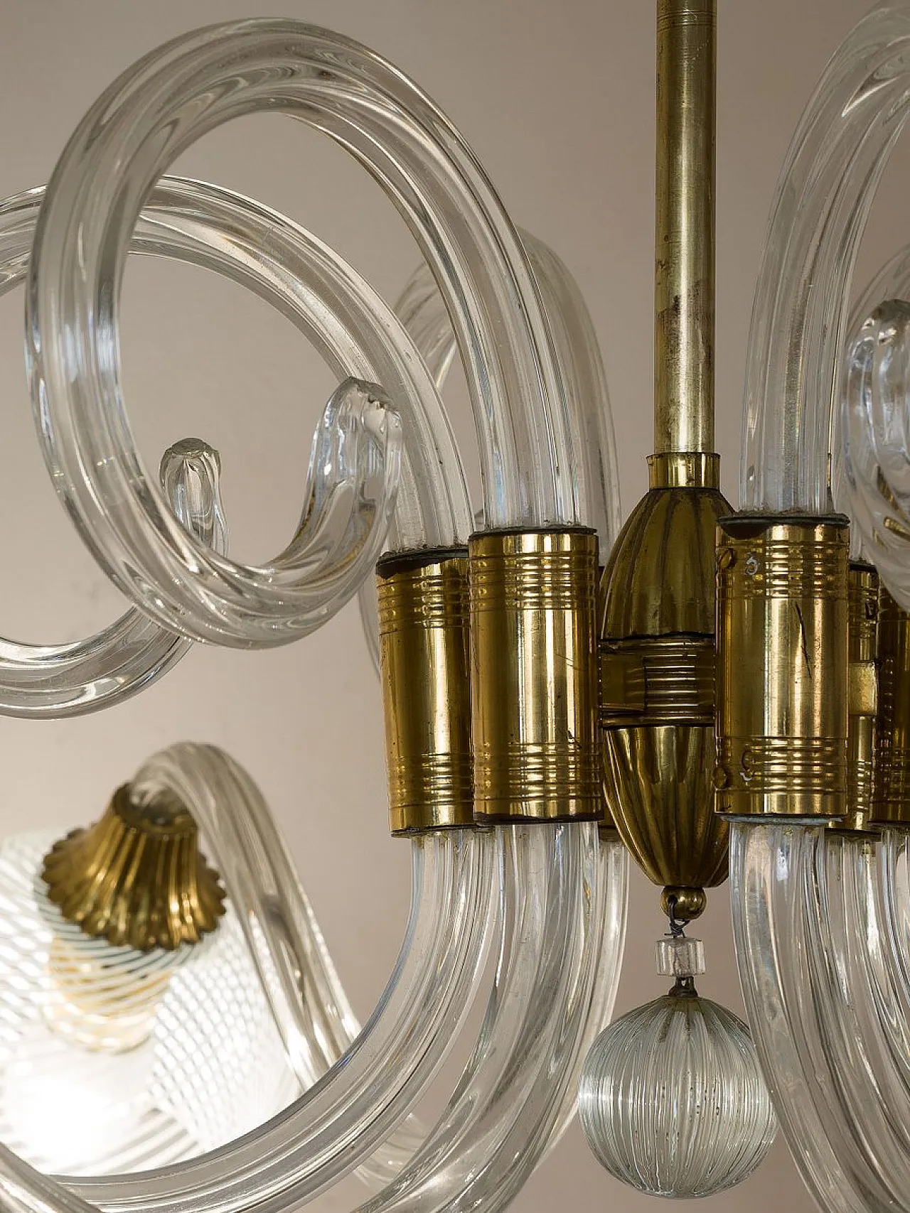 Lampadario in vetro di Murano soffiato di Ercole Barovier, anni '30 13