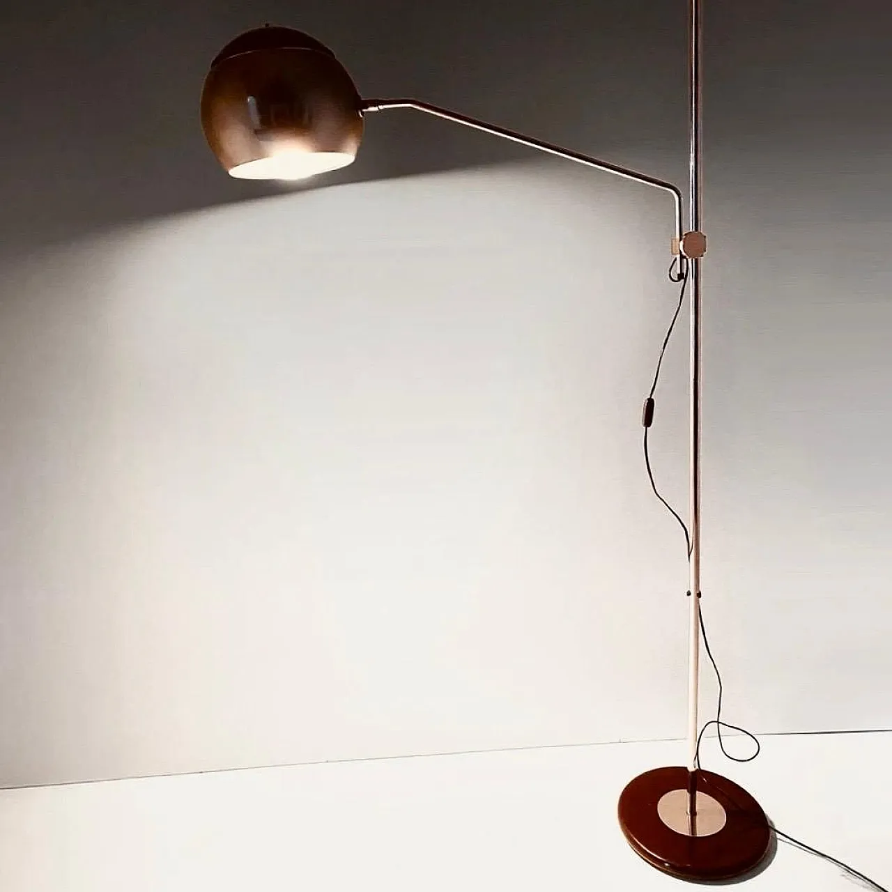 Floor lamp, chromed metal structure, Italy, 1960s 2