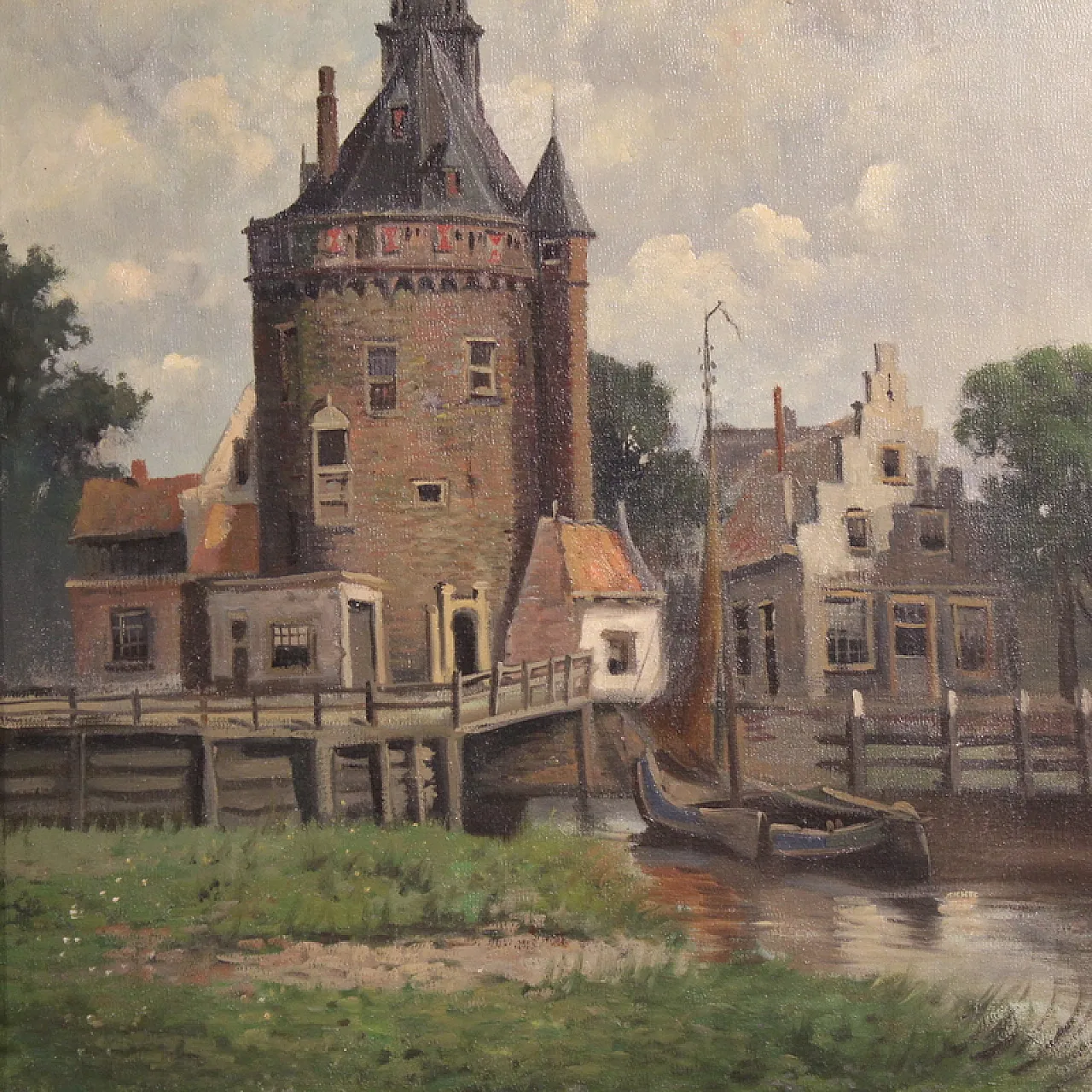 Dutch painting view of the city of Hoorn, 20th century 3
