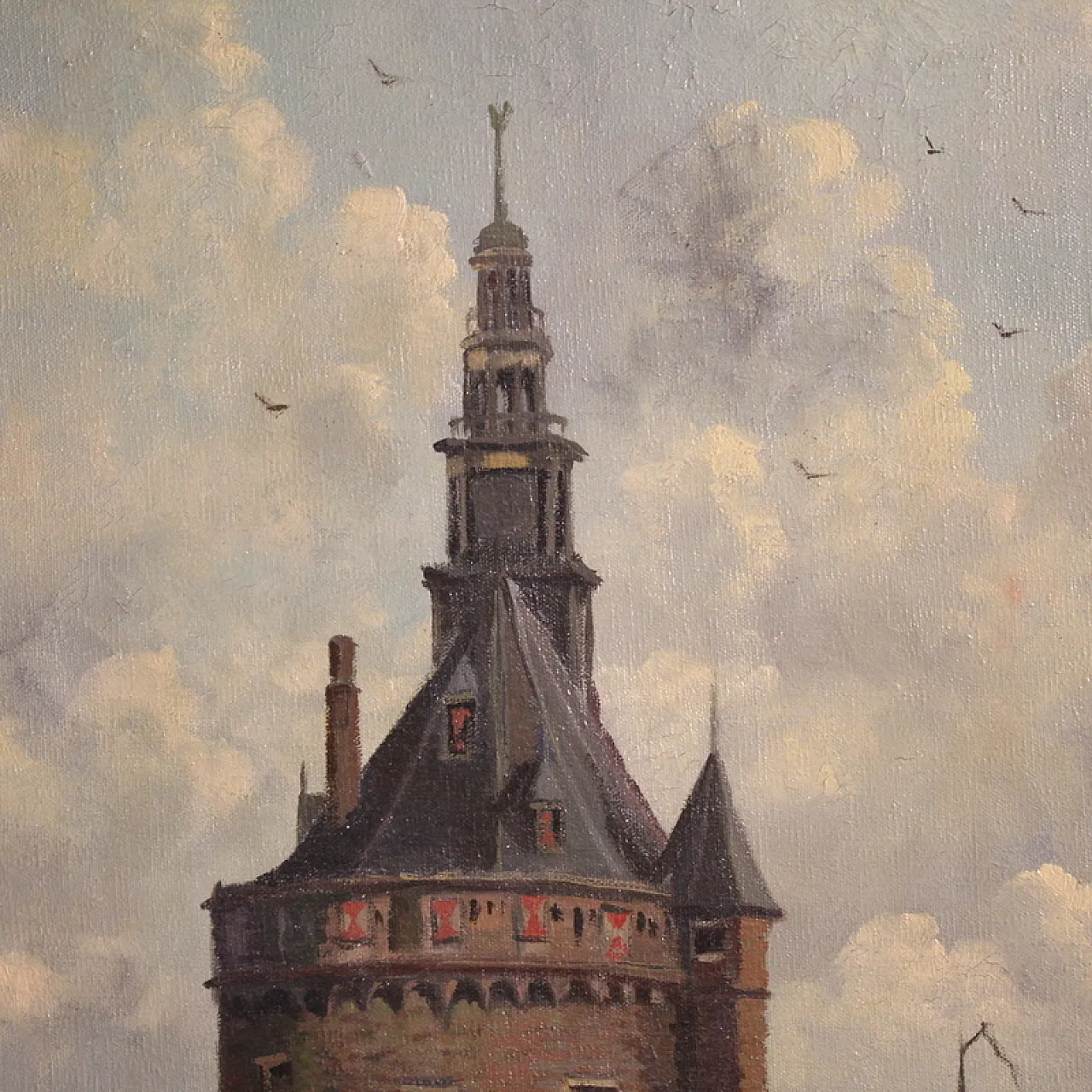 Dutch painting view of the city of Hoorn, 20th century 7