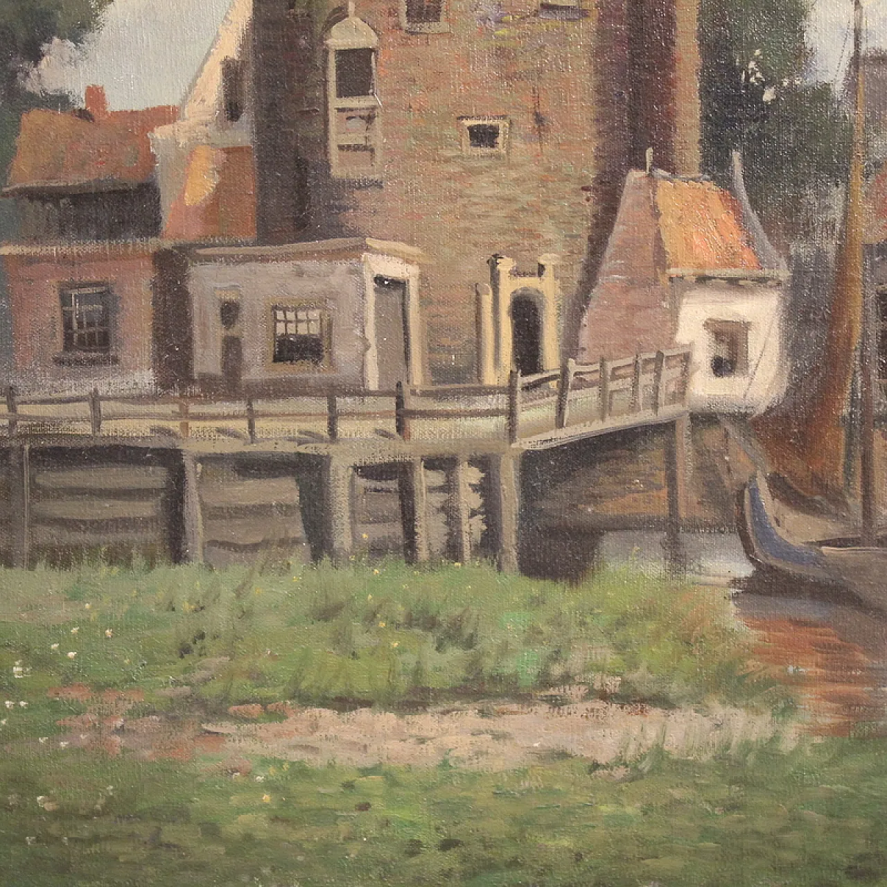 Dutch painting view of the city of Hoorn, 20th century 10