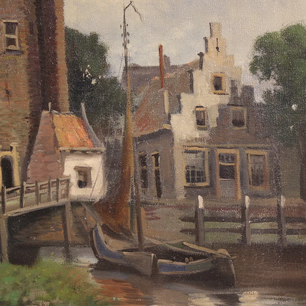 Dutch painting view of the city of Hoorn, 20th century 12