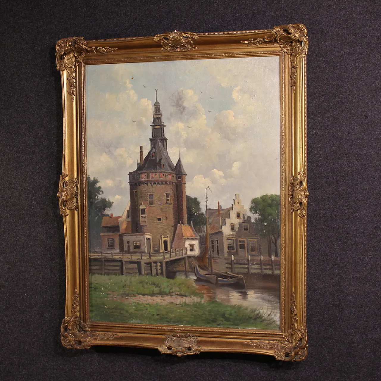 Dutch painting view of the city of Hoorn, 20th century 13