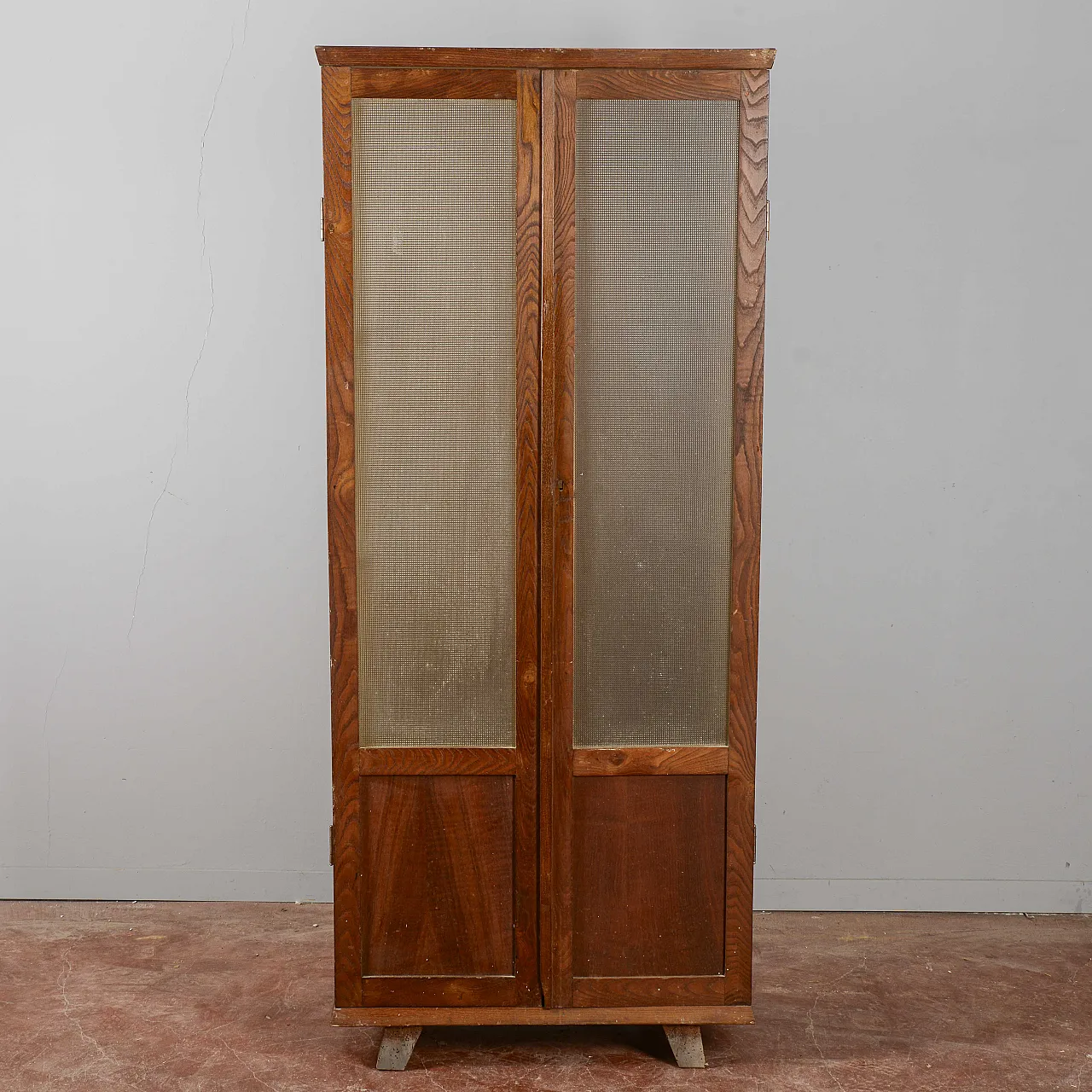 Credenza in legno e vetro, metà '900 1