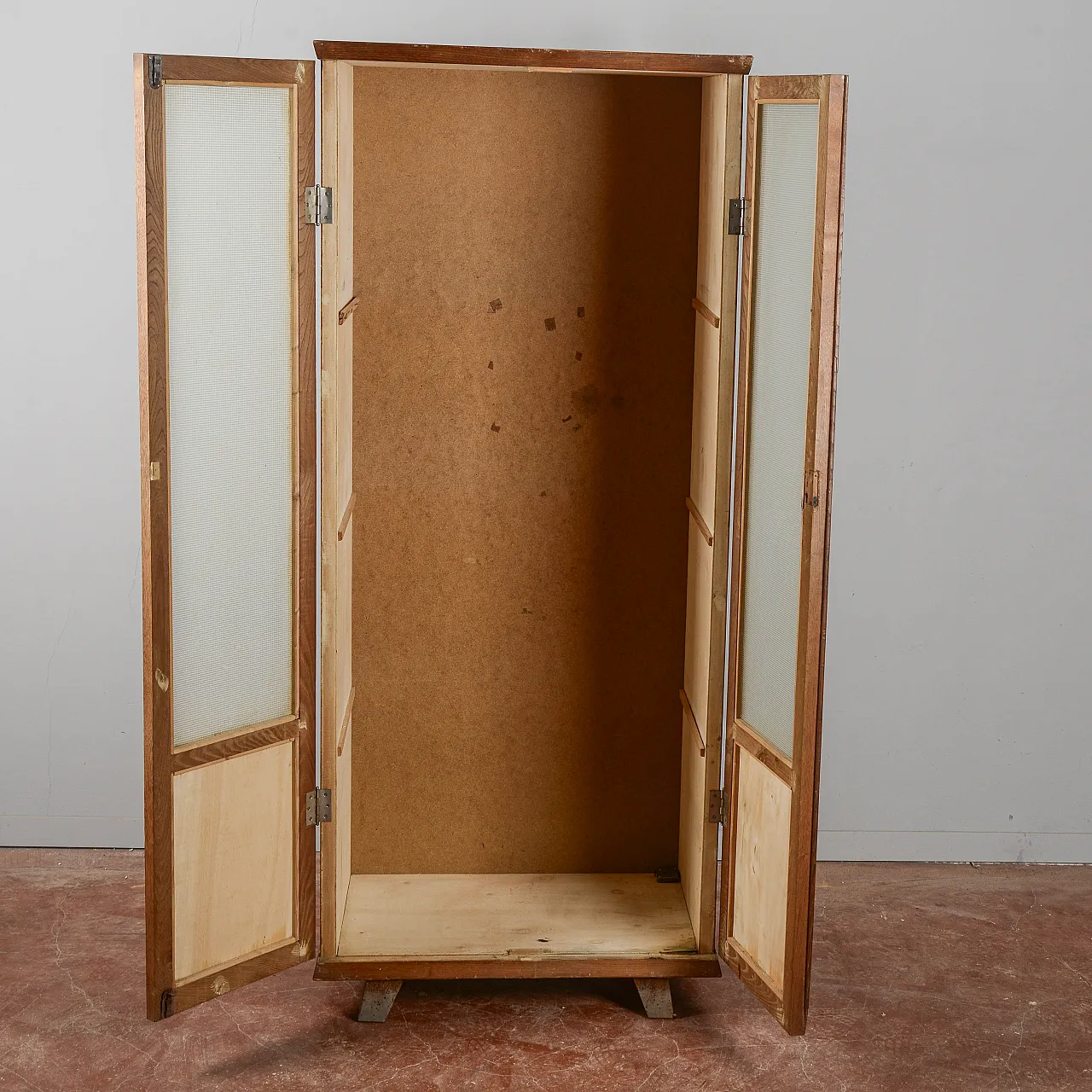 Credenza in legno e vetro, metà '900 2