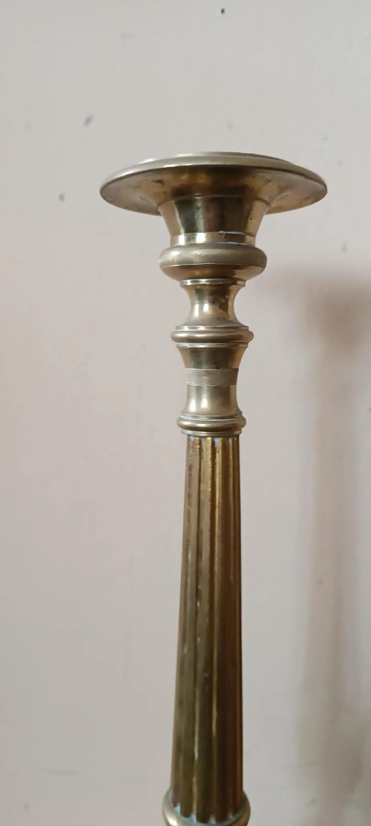 Candeliere in bronzo dorato, fine '800 7