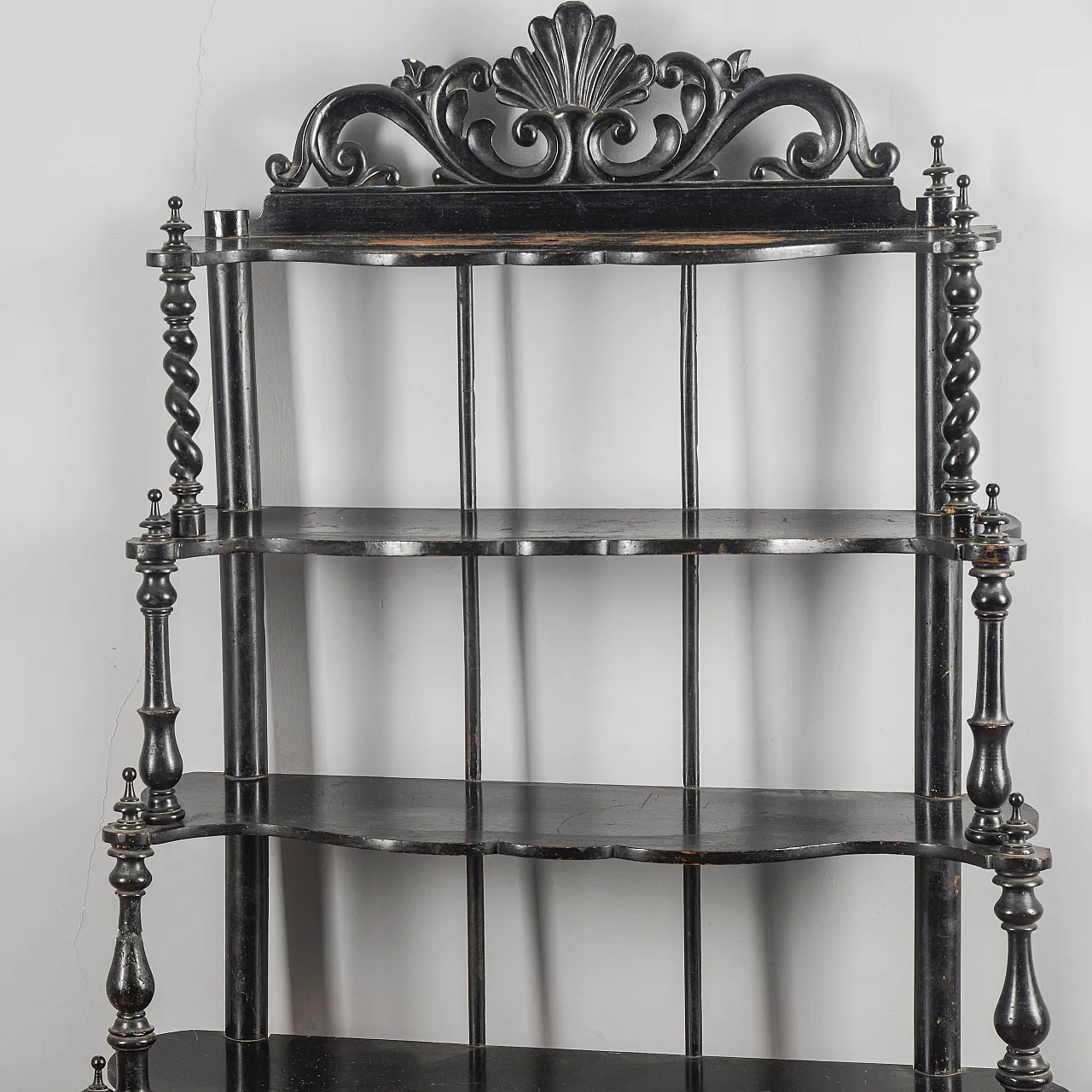 Louis-Philippe ebony-dyed wooden agere, 19th century 2