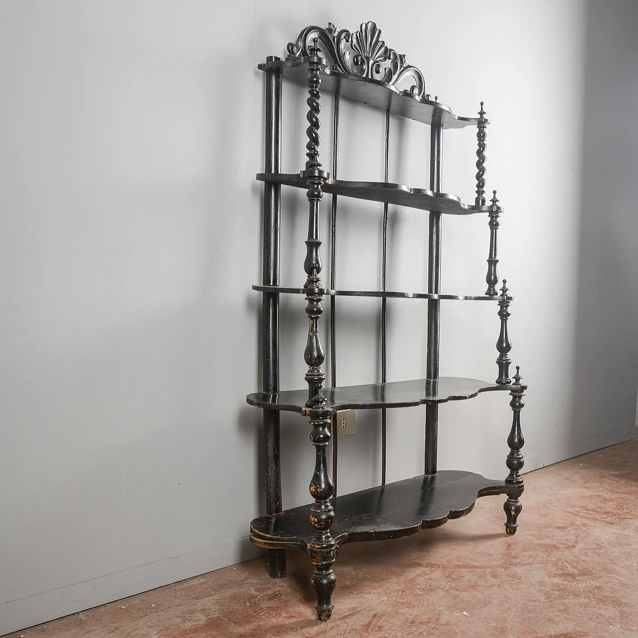 Louis-Philippe ebony-dyed wooden agere, 19th century 6