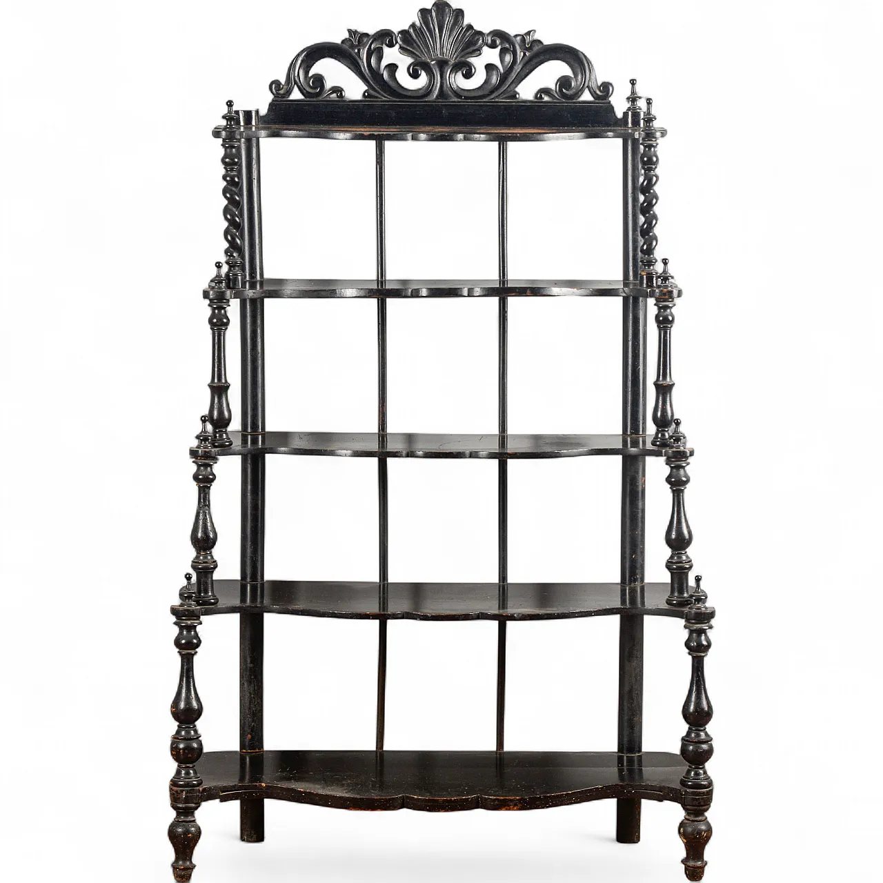 Louis-Philippe ebony-dyed wooden agere, 19th century 9