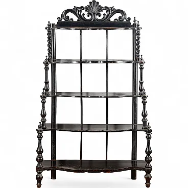 Louis-Philippe ebony-dyed wooden agere, 19th century