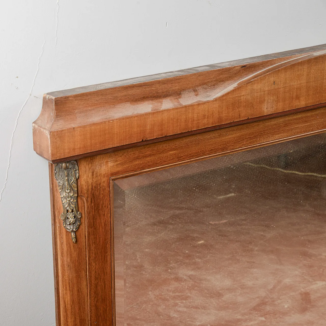 Specchiera stile Biedermeier con inserti in metallo, tardo '800 5