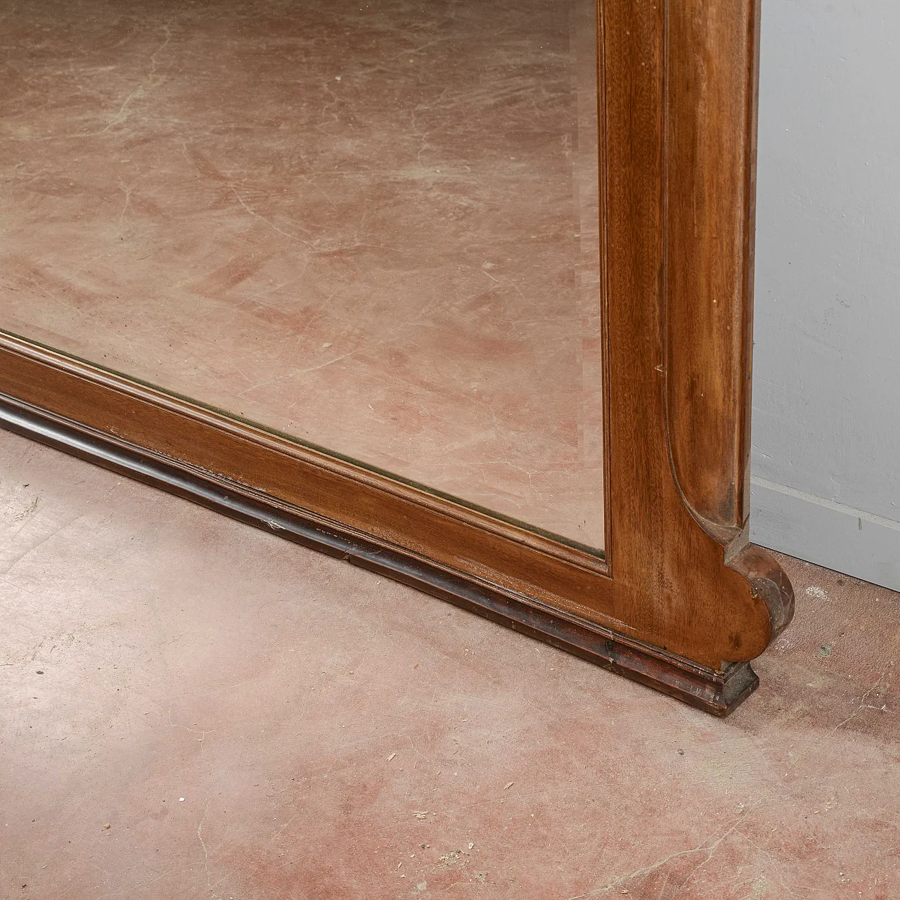 Specchiera stile Biedermeier con inserti in metallo, tardo '800 7