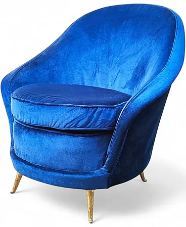 Blue Isa lounge chair, 1950s