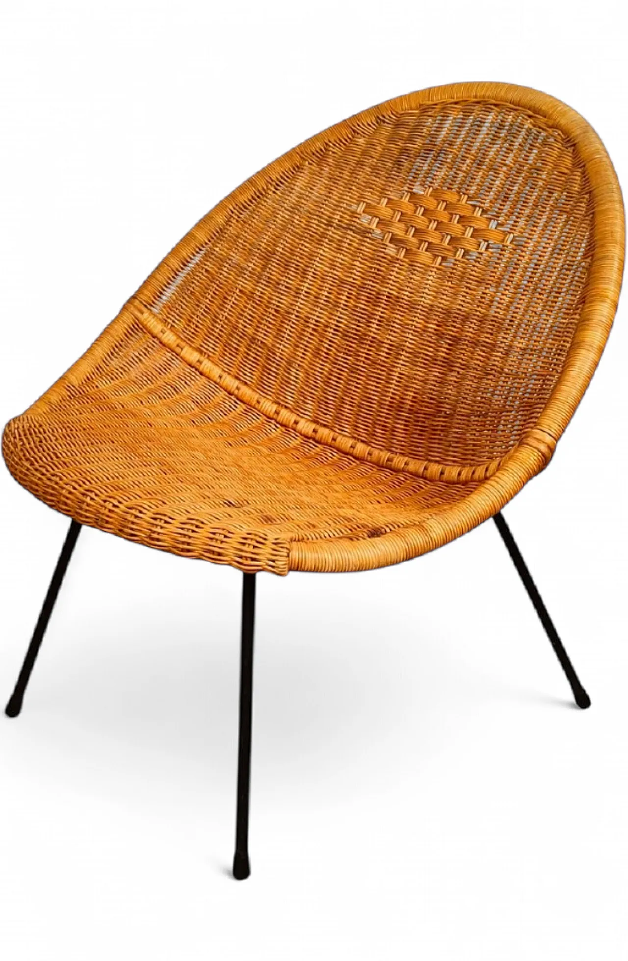Wicker armchair, 1950s 4