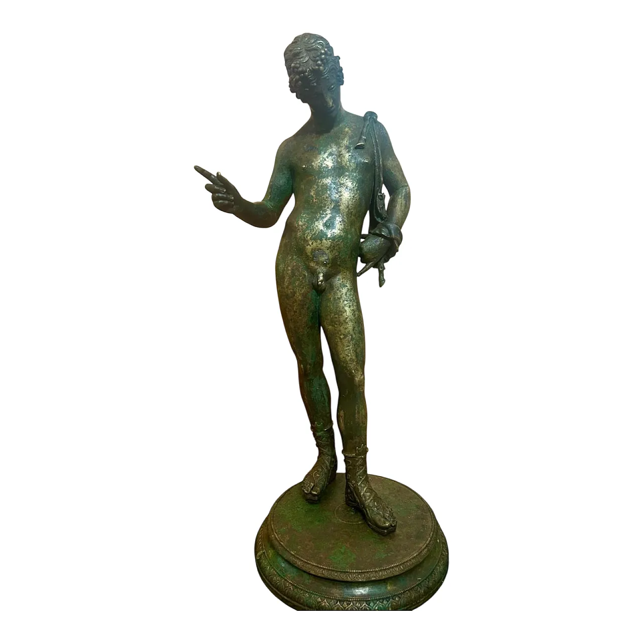 Bronze sculpture Dionysus, so called Narcissus, 19th century 1