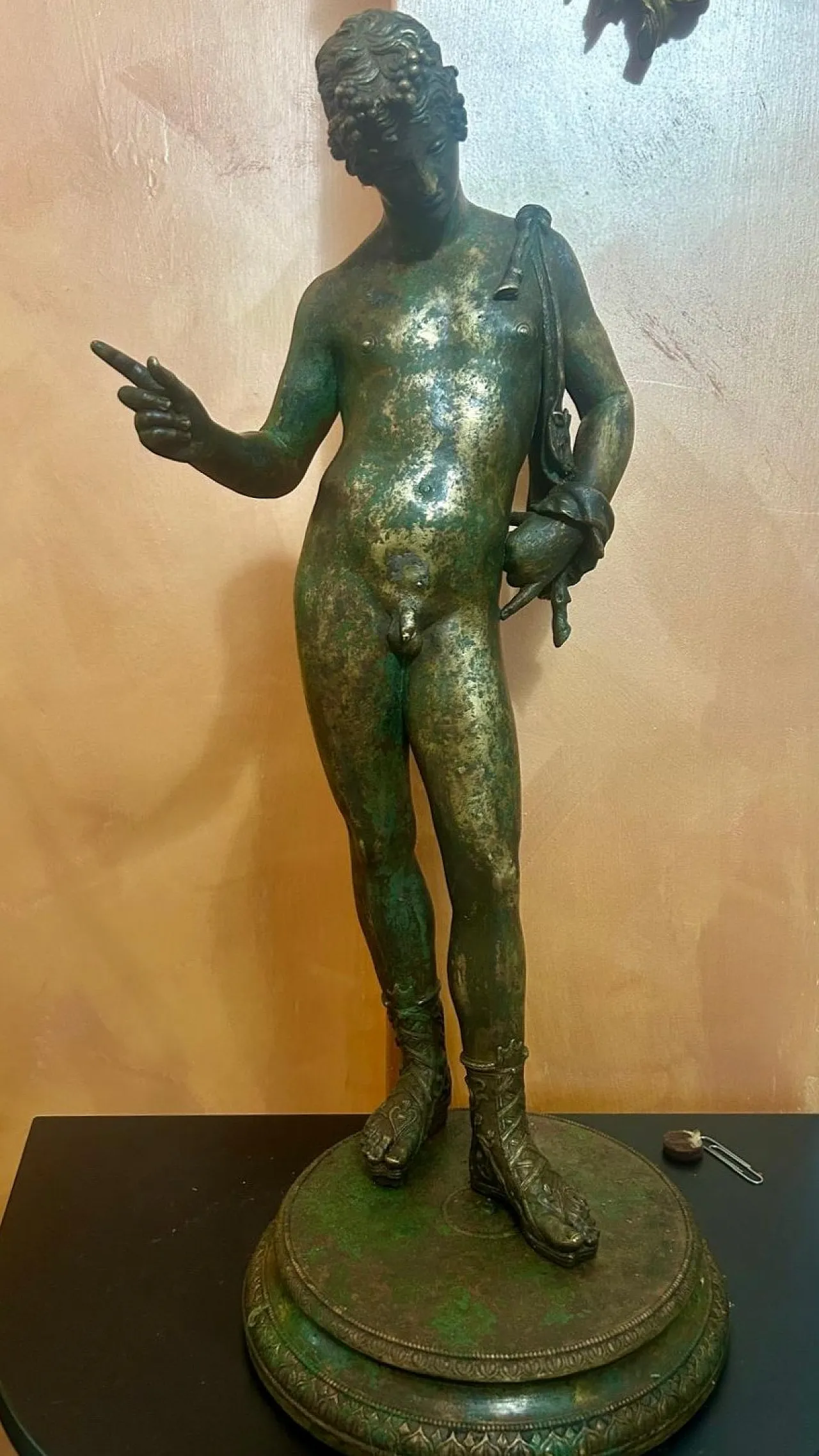 Bronze sculpture Dionysus, so called Narcissus, 19th century 2