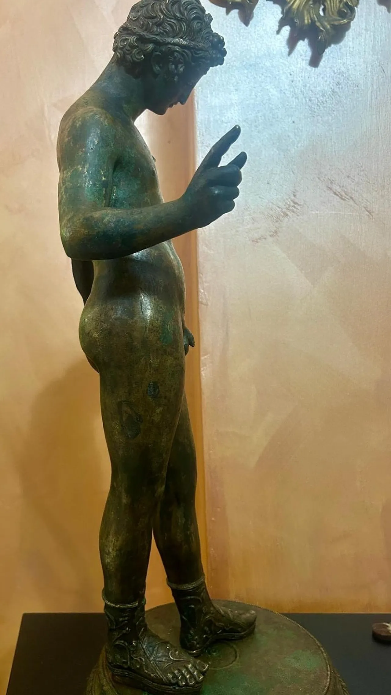 Bronze sculpture Dionysus, so called Narcissus, 19th century 3