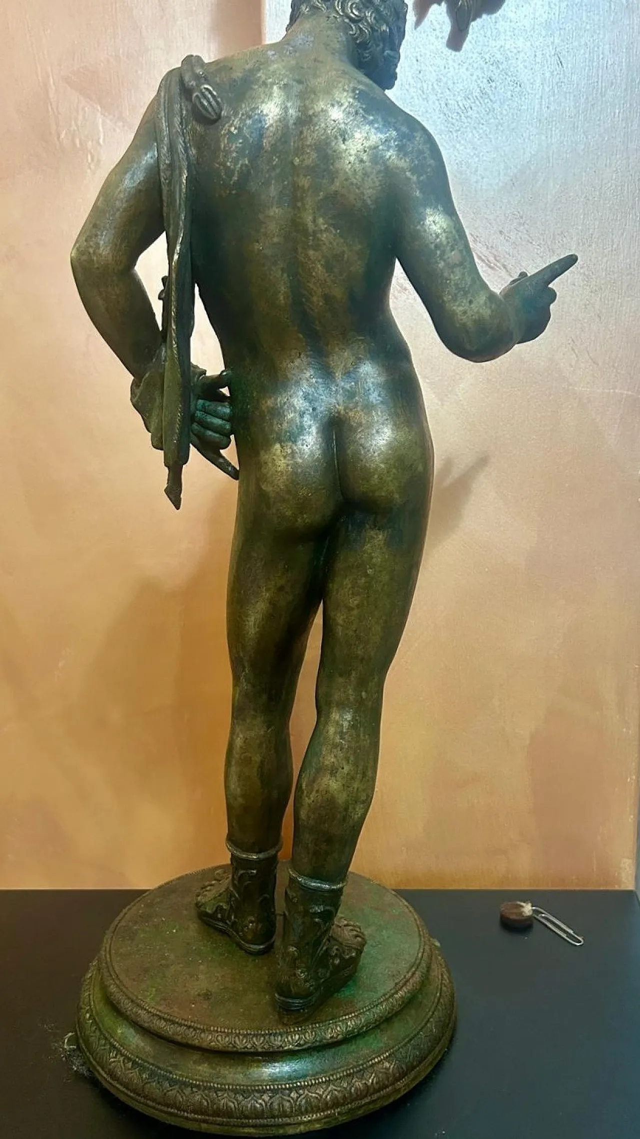 Bronze sculpture Dionysus, so called Narcissus, 19th century 4