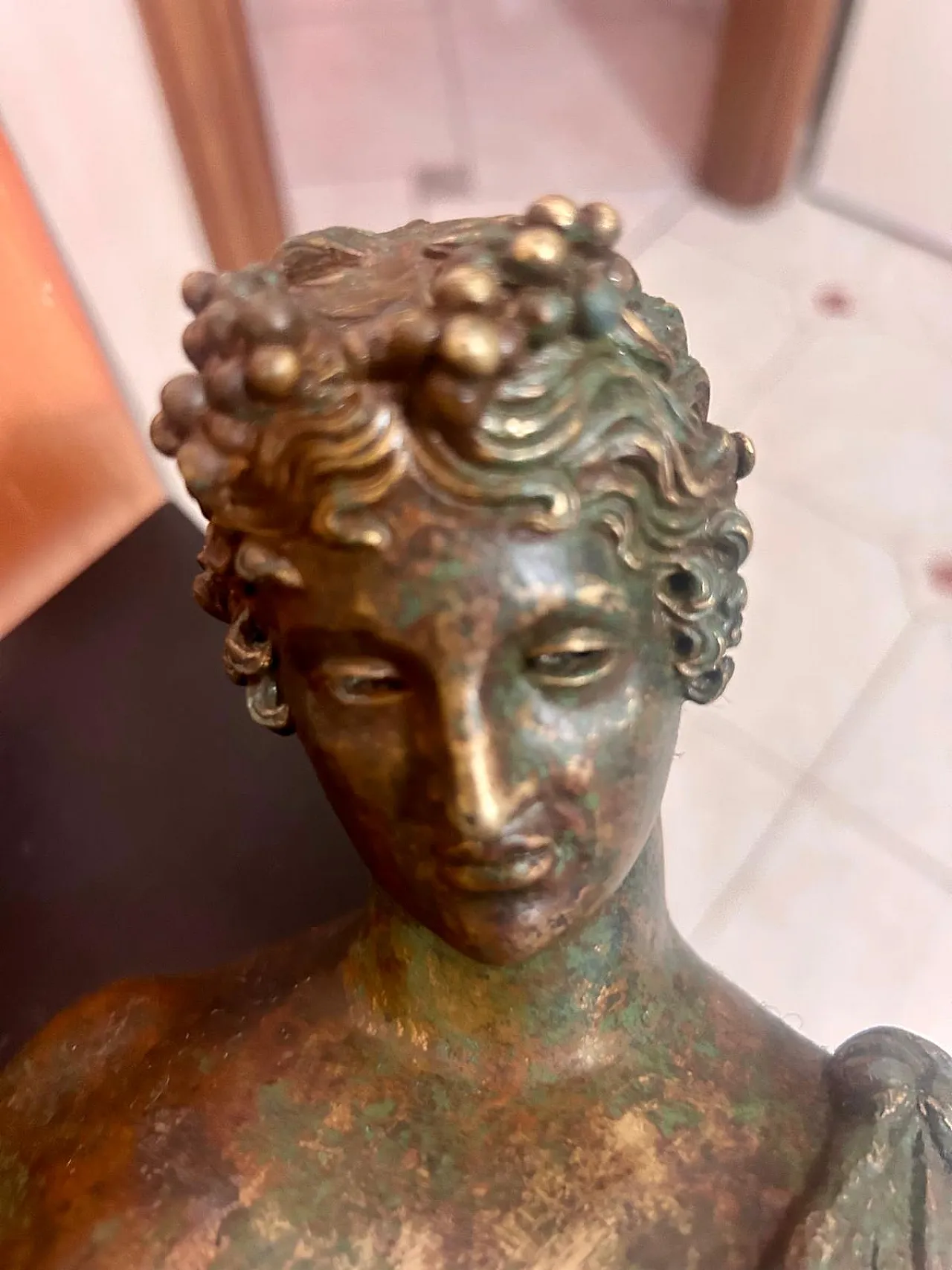 Bronze sculpture Dionysus, so called Narcissus, 19th century 7