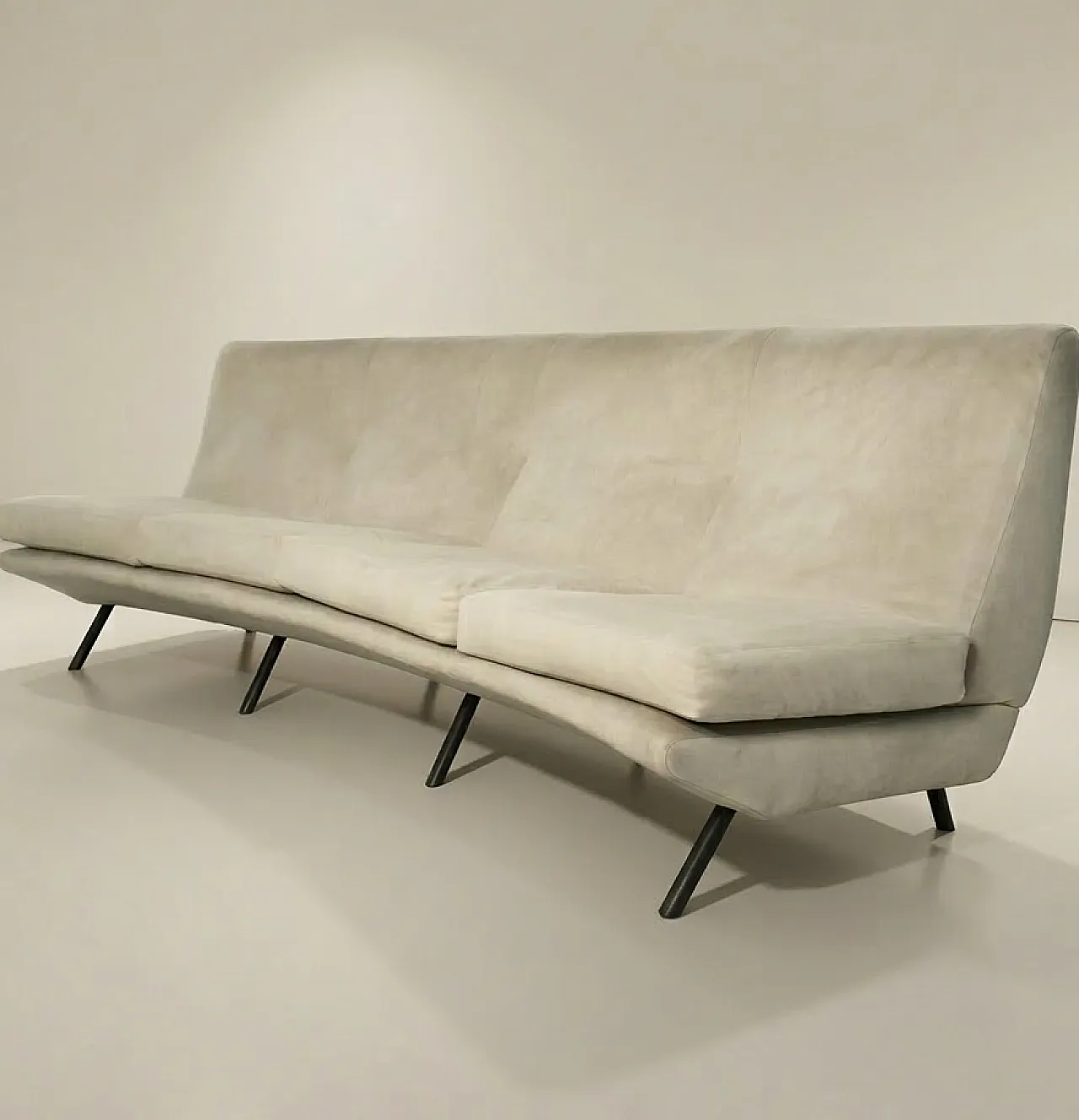 Triennale 4 seater curved sofa by Marco Zanuso for Arflex, 60s 3