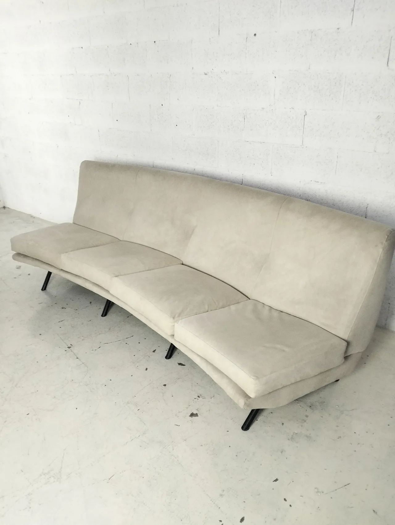 Triennale 4 seater curved sofa by Marco Zanuso for Arflex, 60s 5
