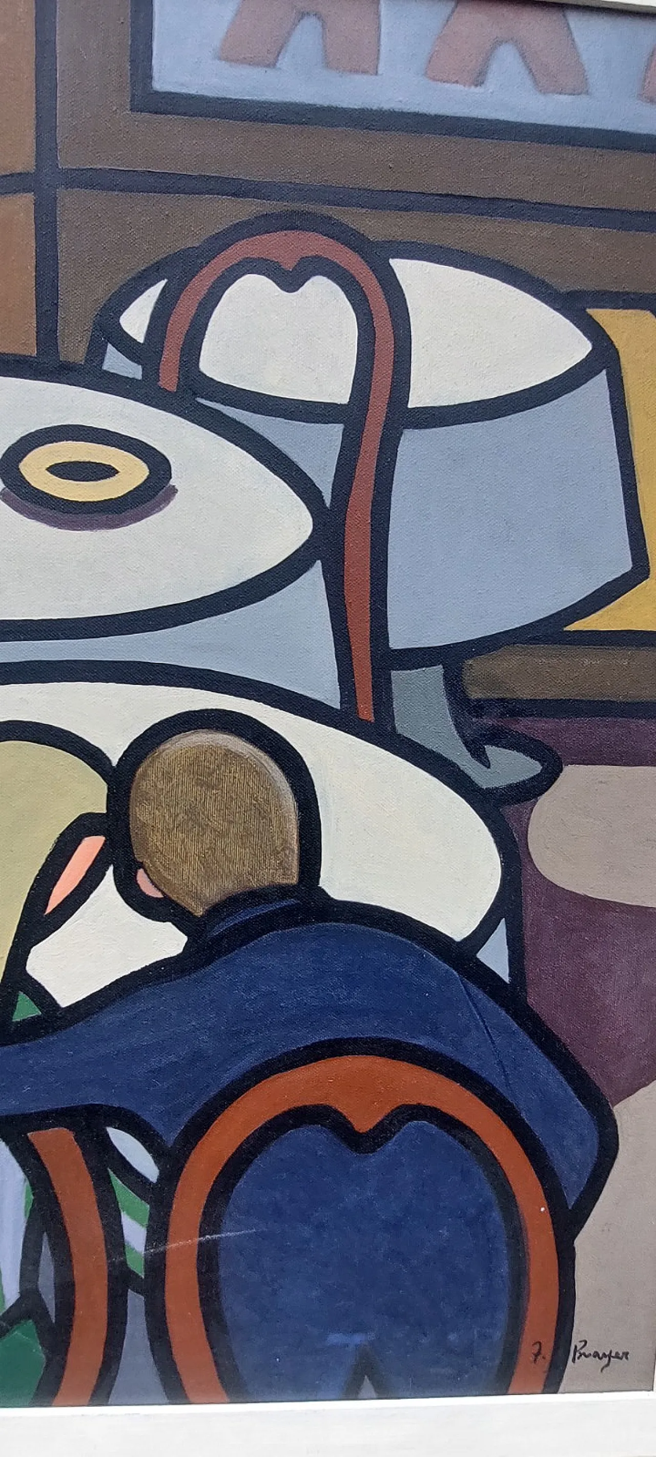 The Lovers by Frank Prayer, oil on canvas, 20th century 3