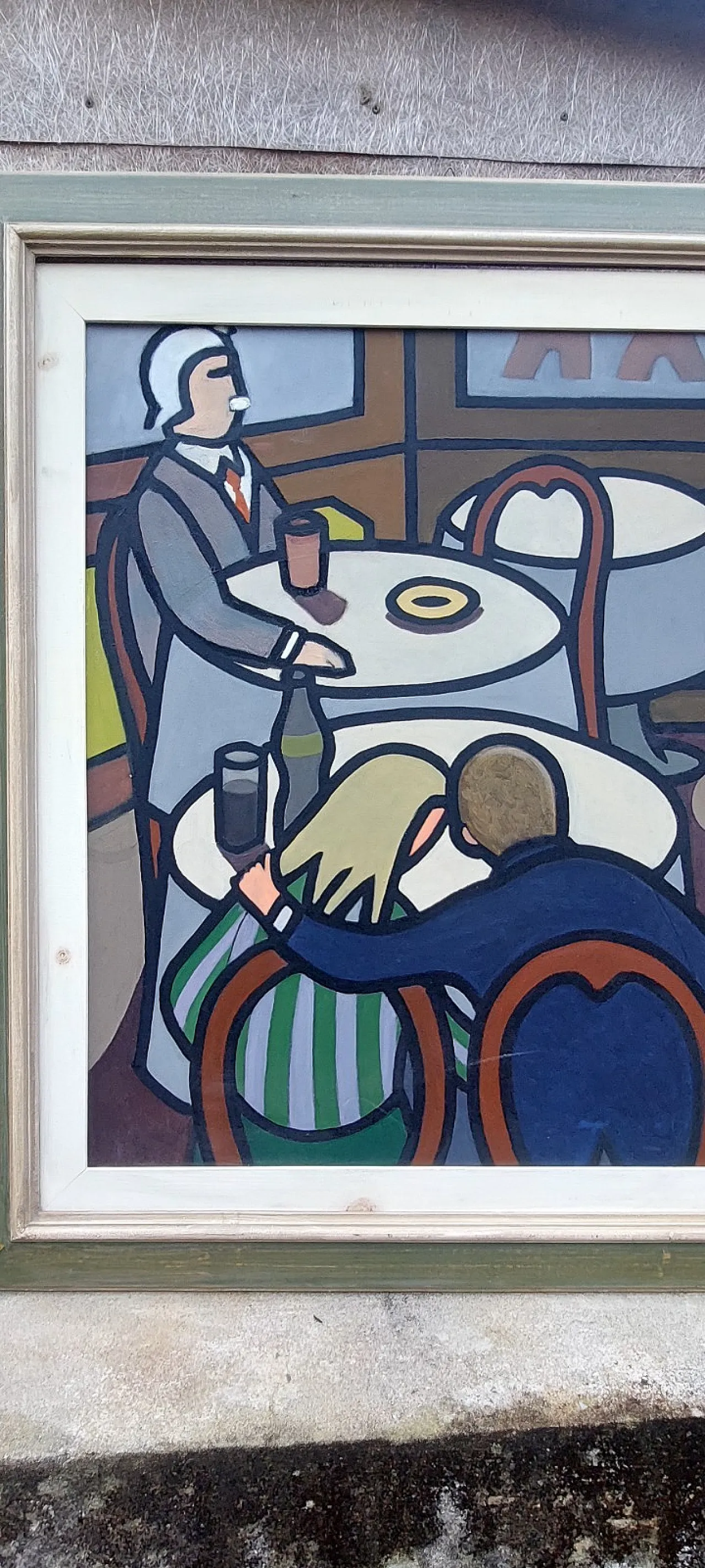 The Lovers by Frank Prayer, oil on canvas, 20th century 4