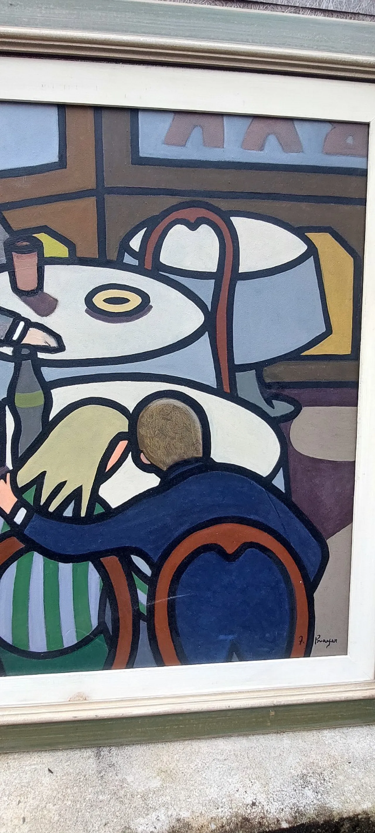 The Lovers by Frank Prayer, oil on canvas, 20th century 7