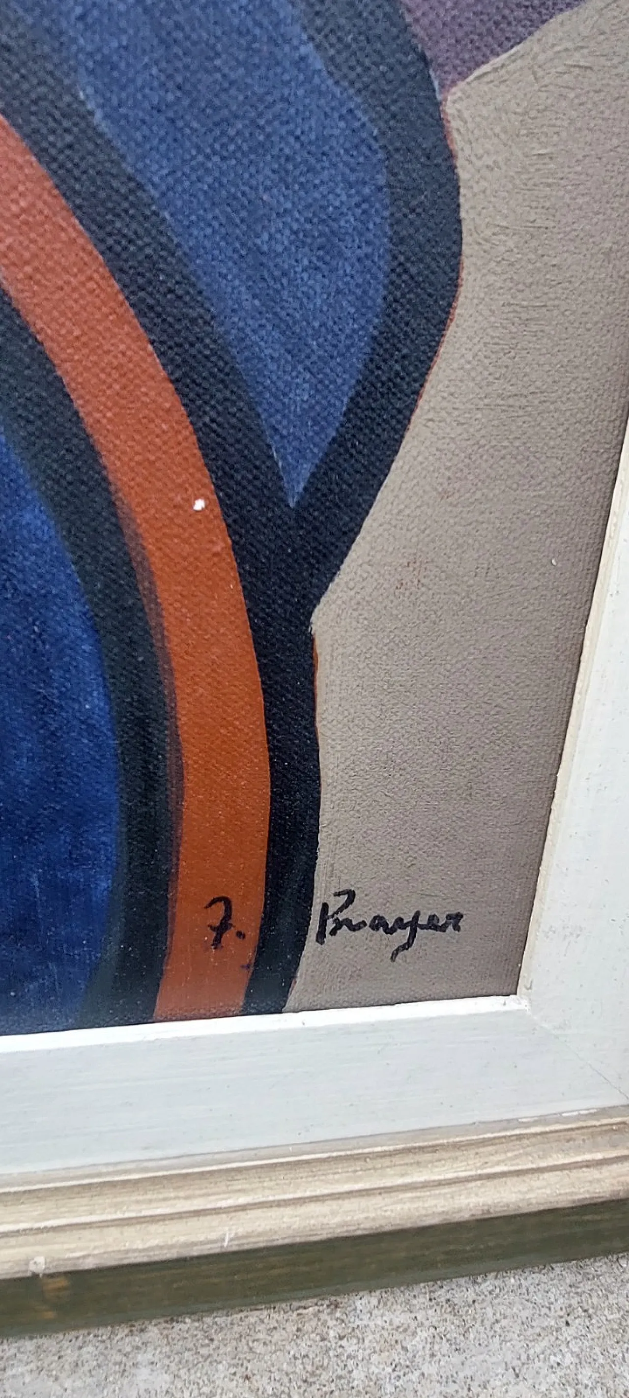 The Lovers by Frank Prayer, oil on canvas, 20th century 8